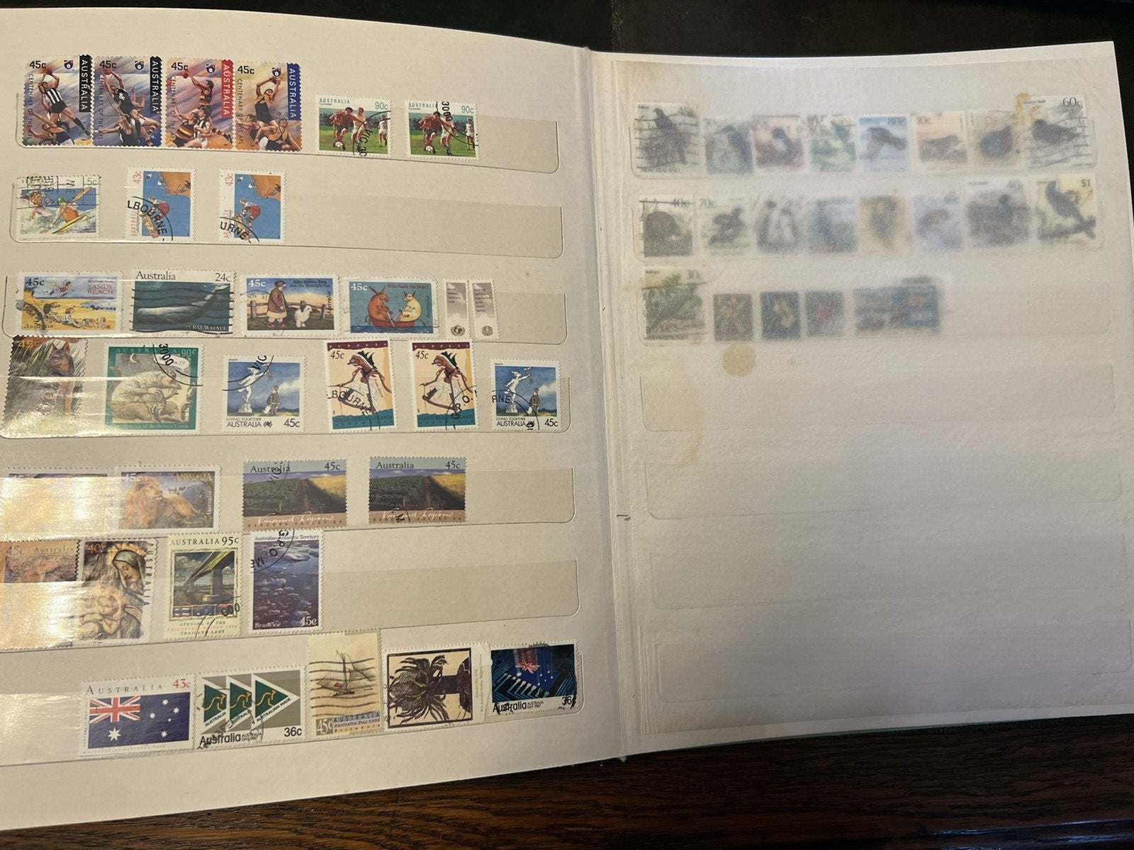 10 pages of stamps