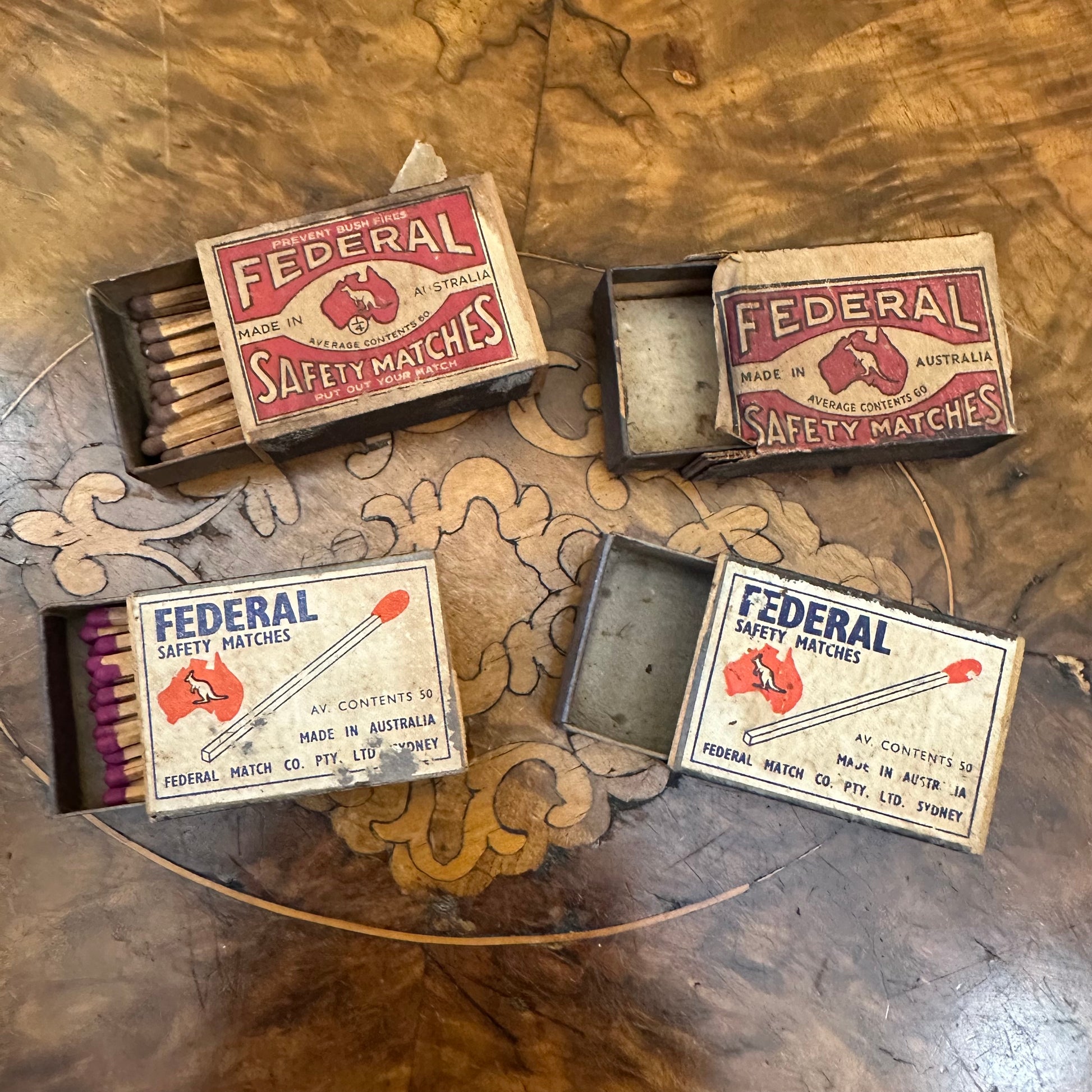 1940s Federal Matches Set Of Four