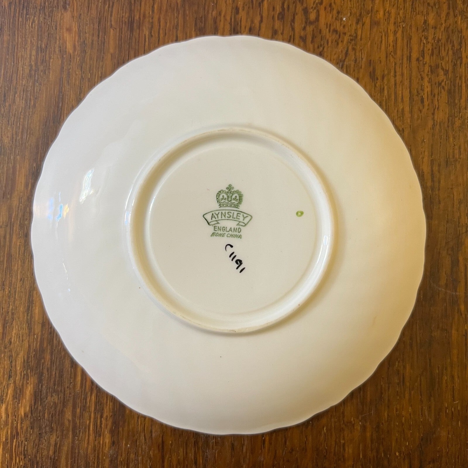 1960s Aynsley Leaves Tea Cup Saucer Plate