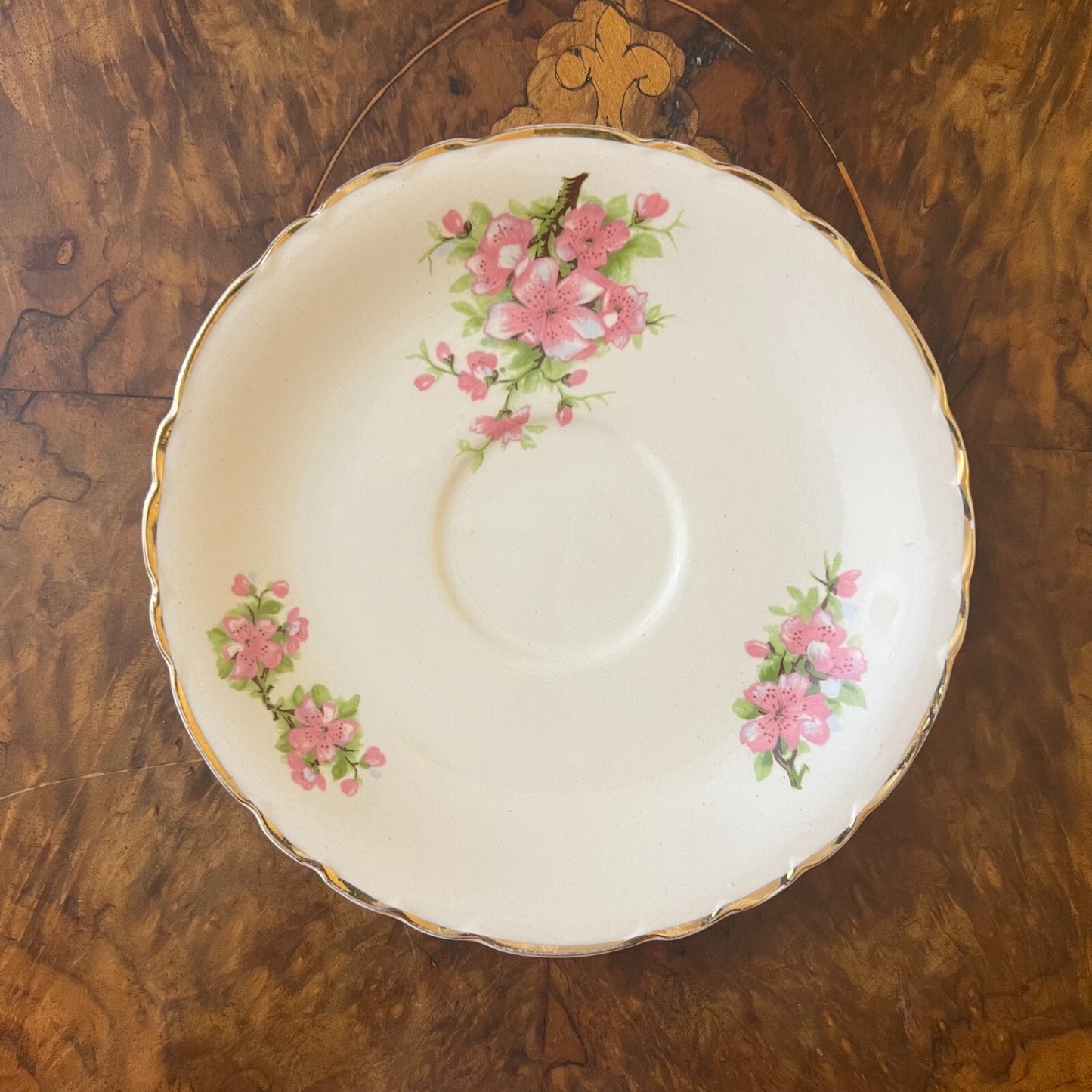 A J Wilinson Pink Floral Tea Cup Saucer