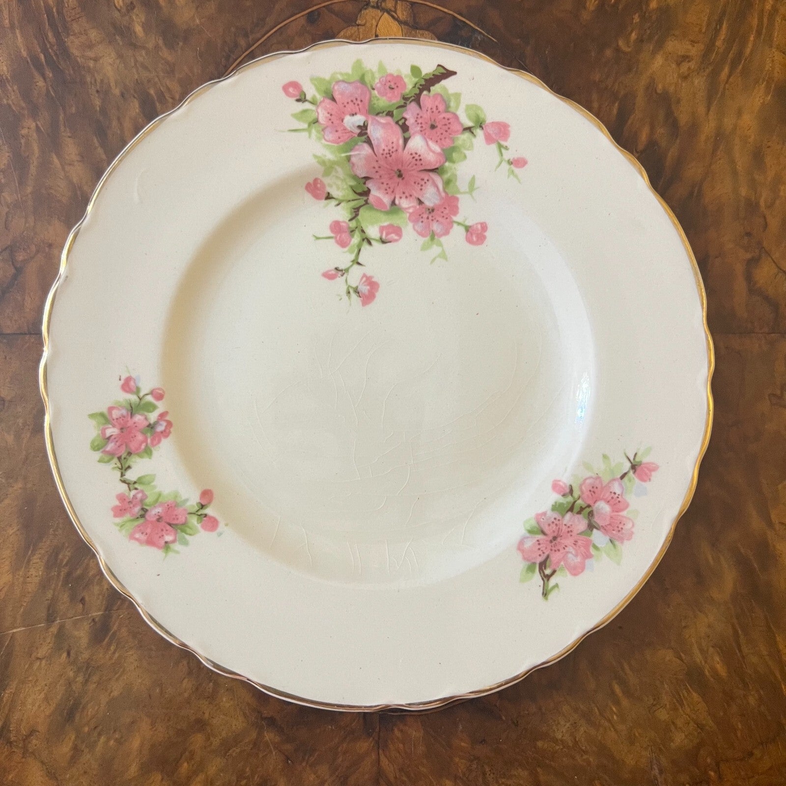 A J Wilinson Pink Floral Tea Cup Side Plate