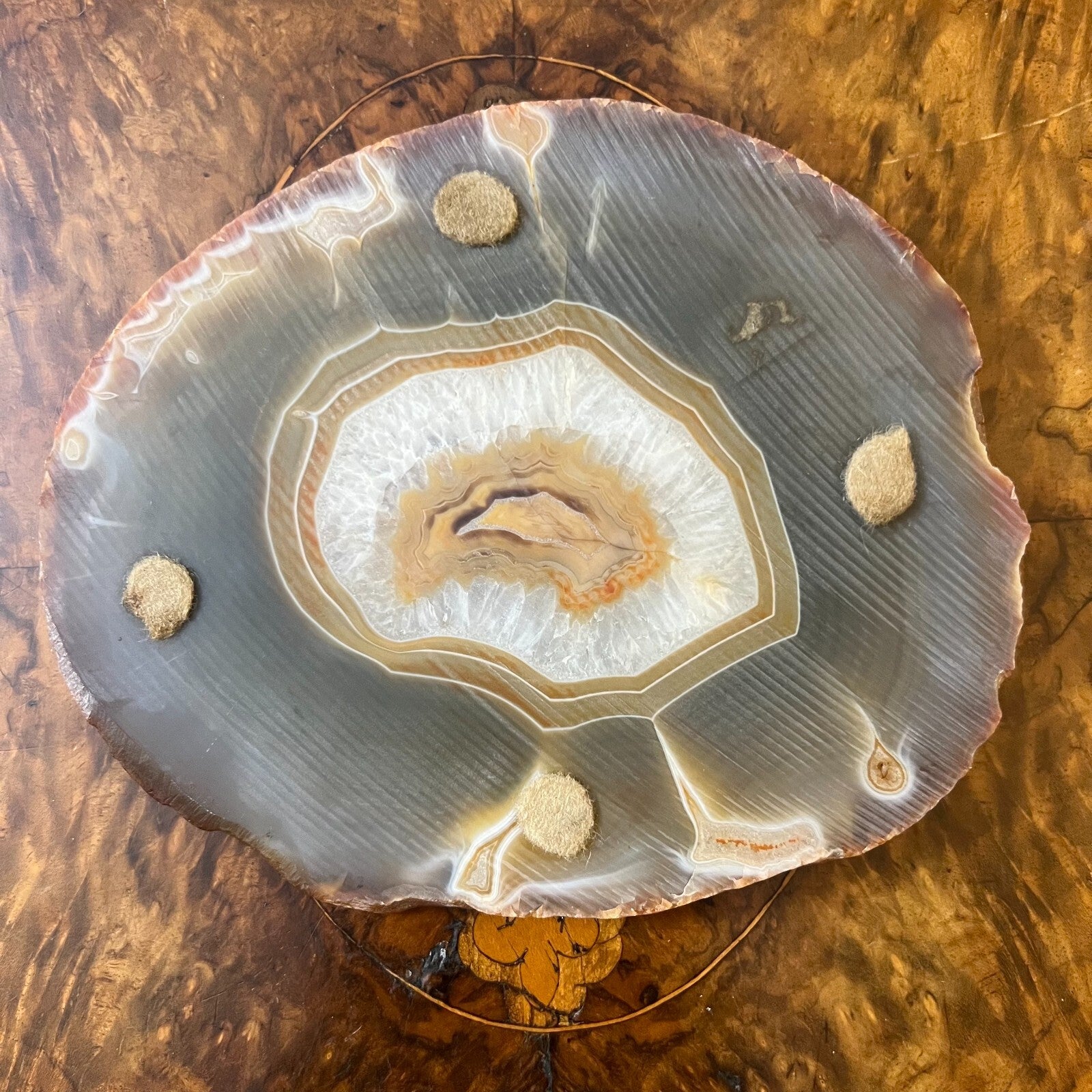 Agate Slice Crystal Ornament