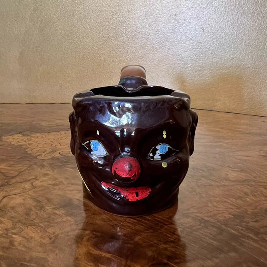 Antique 1920s Clown Pipe Shaped Ashtray