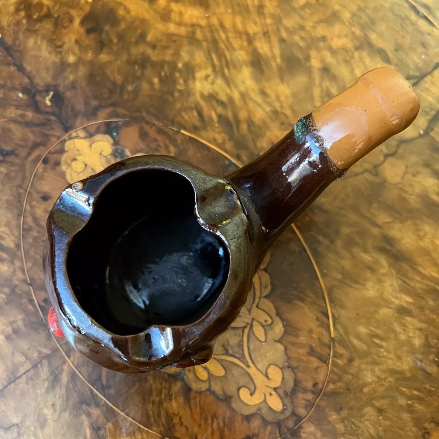 Antique 1920s Clown Pipe Shaped Ashtray
