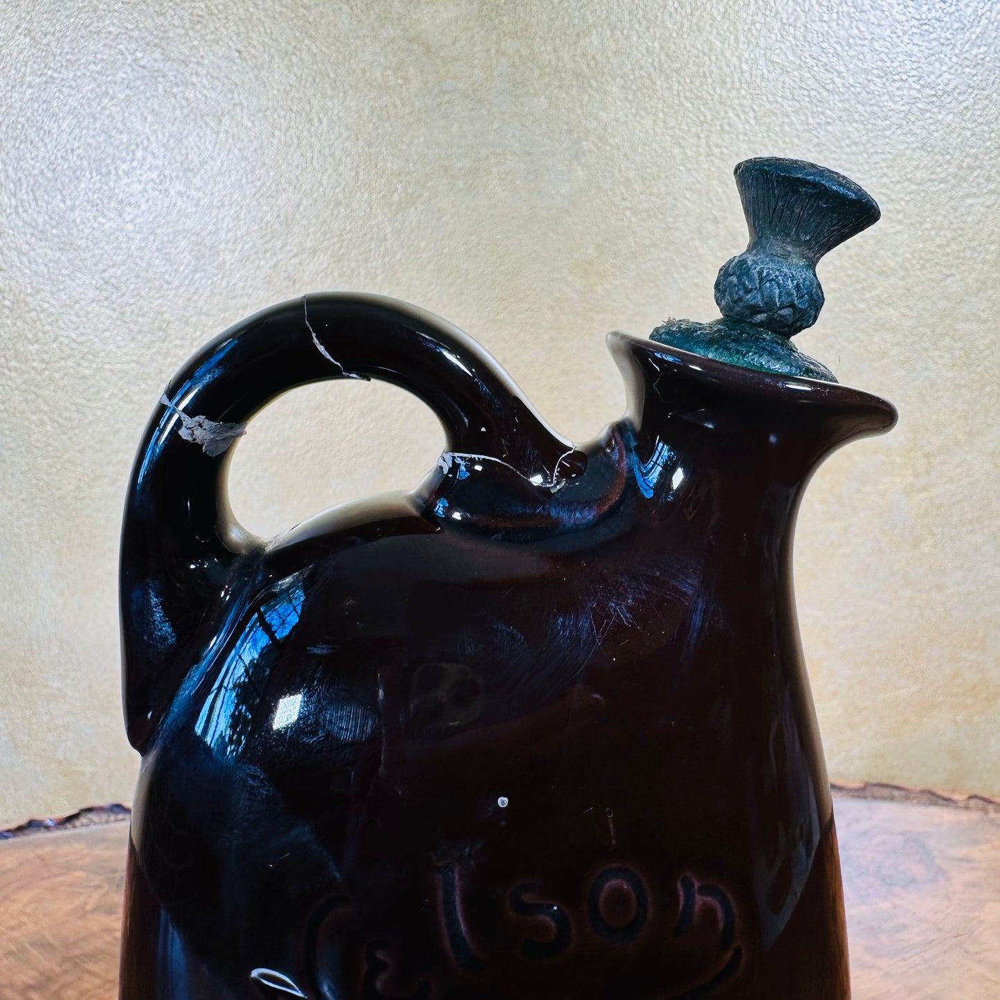 Antique  Doulton Kingsware Dewar's Whisky Flask