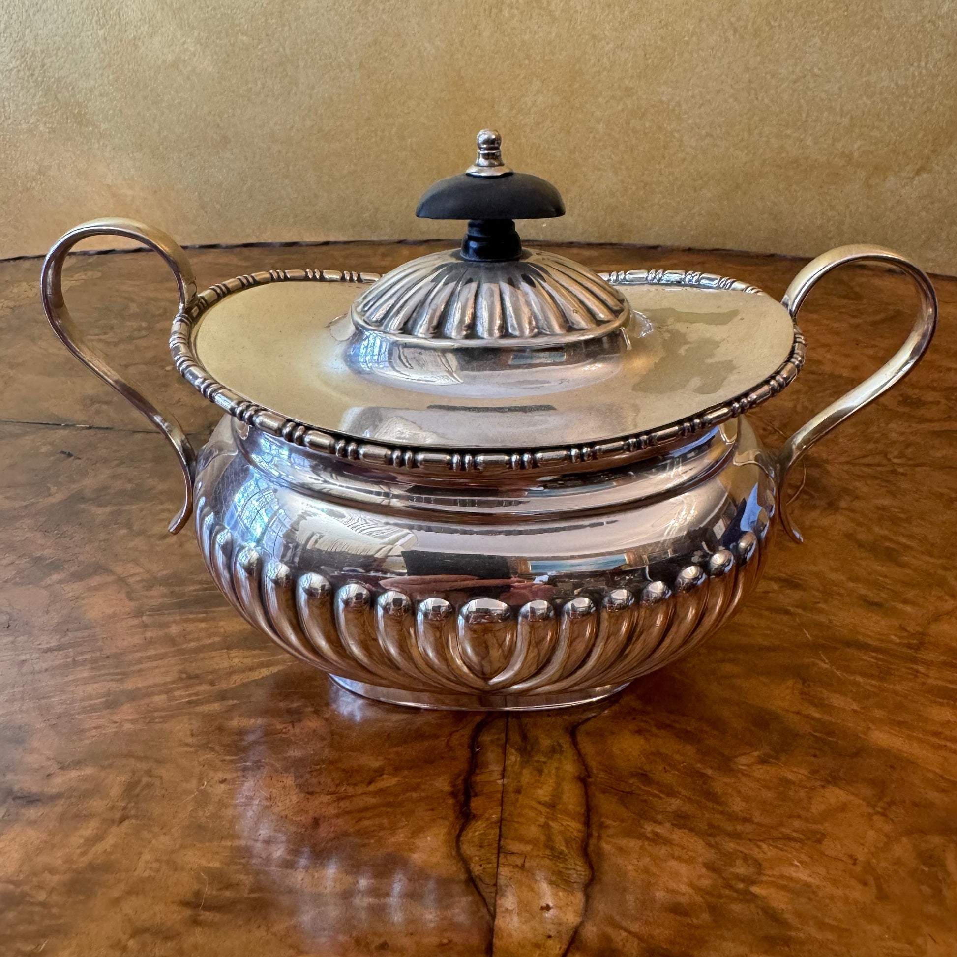 Antique English_Silver_Plated_Sugar Bowl