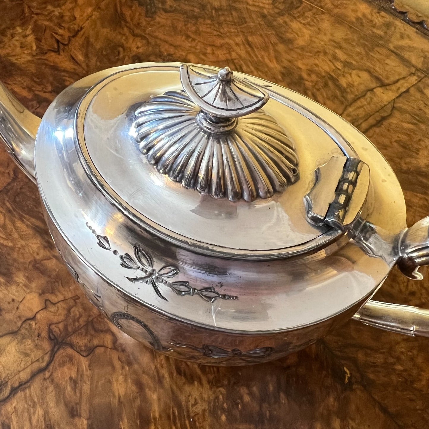 Antique Thomas Otley & Sons Sheffield Silver Plate Pot
