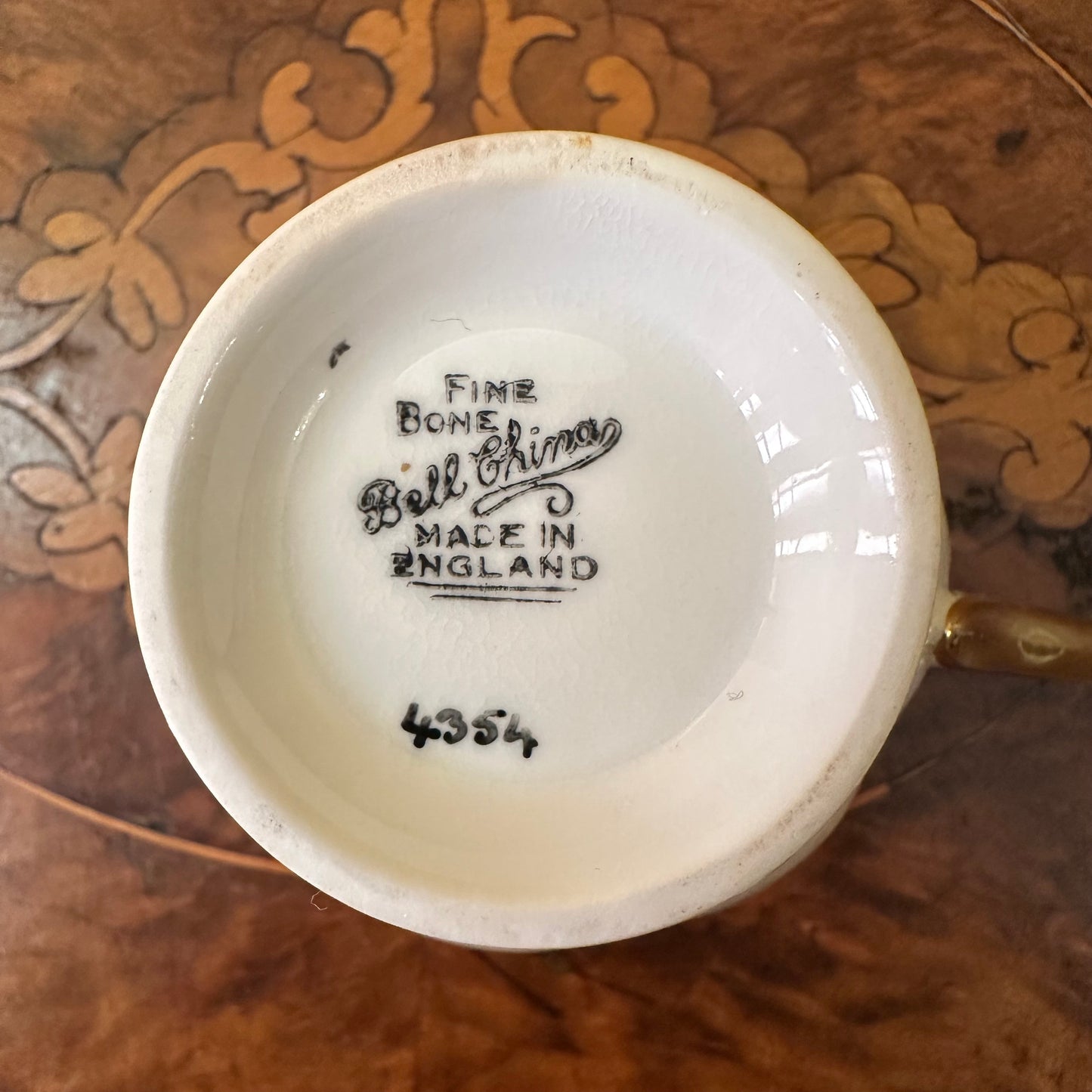 Bell China Red & Gold Print Tea Cup