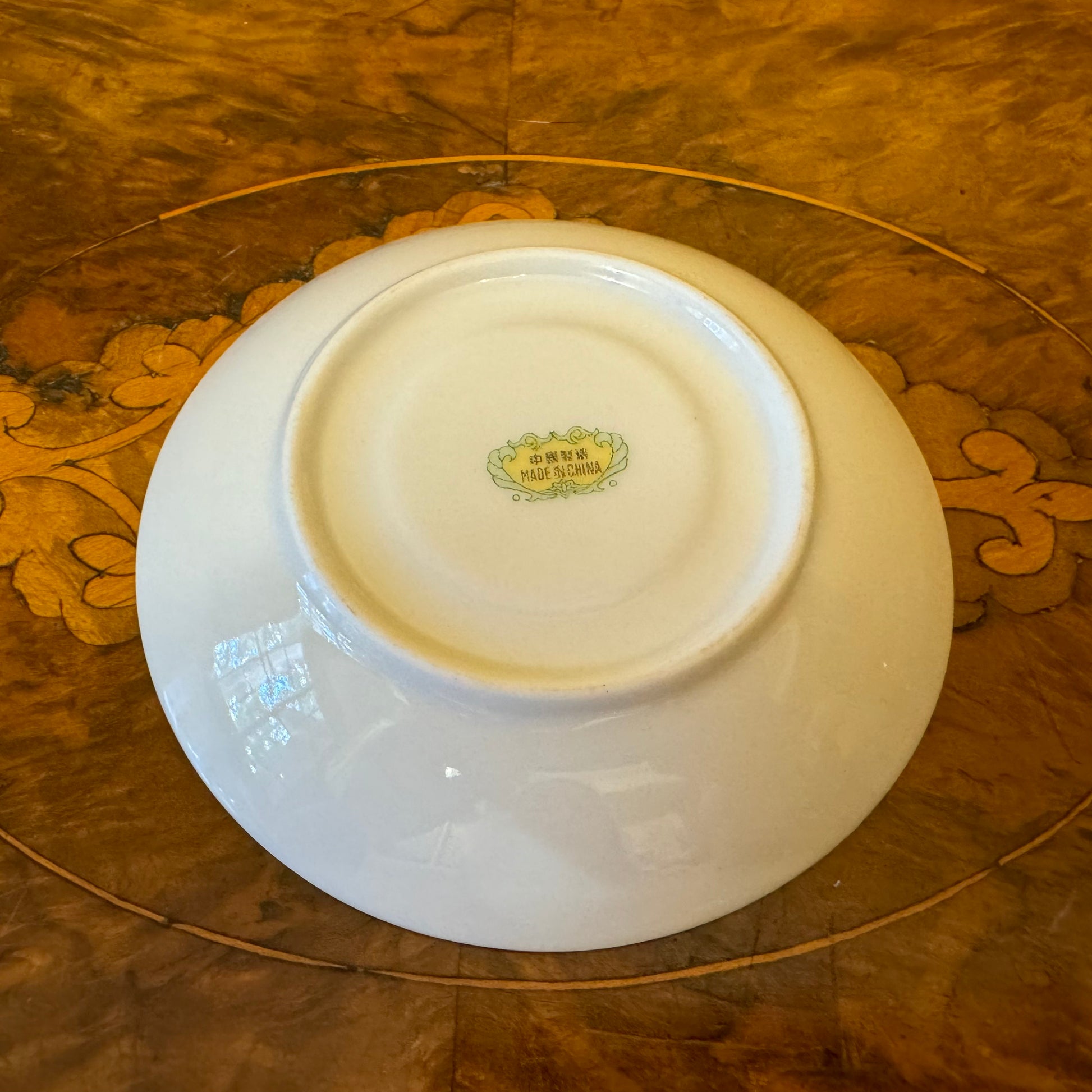 Blue & White Pattern Saucer