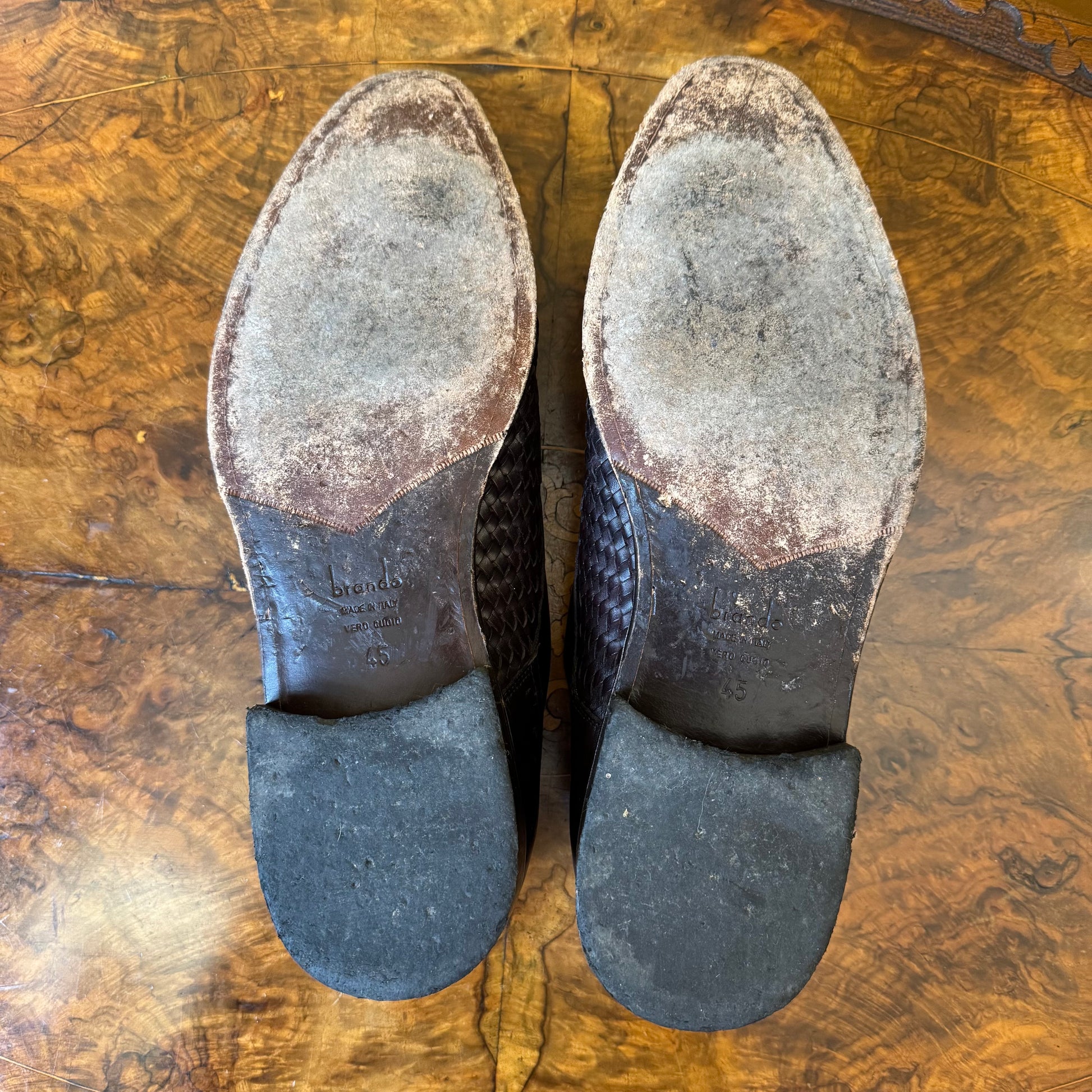 Brando Italian Leather Mens Shoes Size
