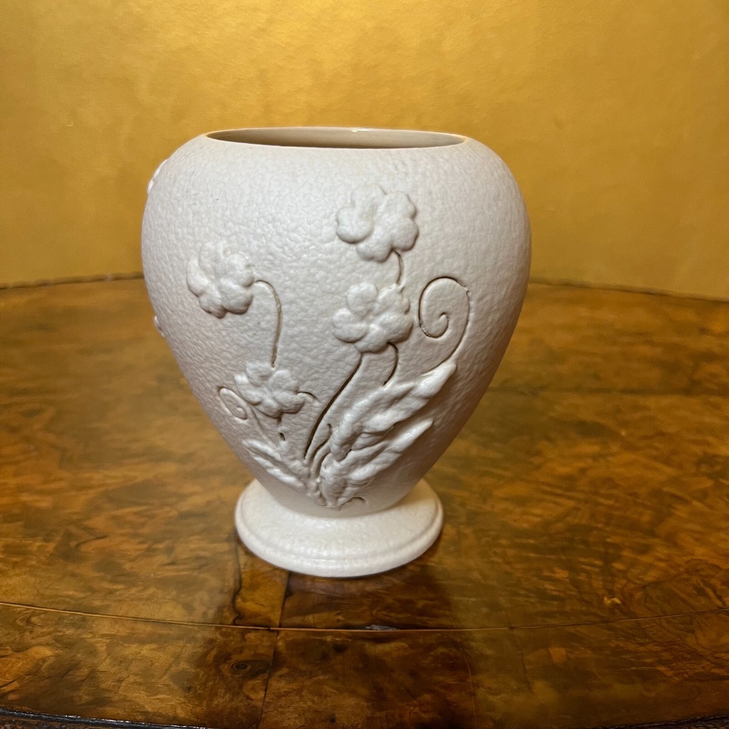 Ceramic Embossed Flower Design Vase