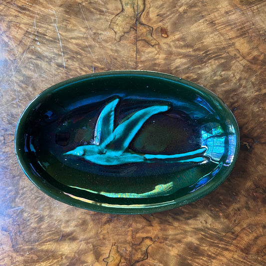 Ceramic Green Pearl Bird Dish