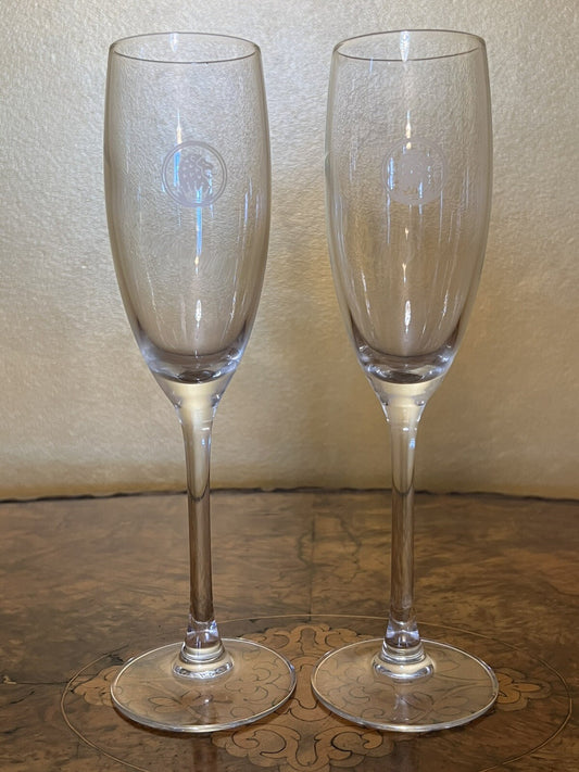 Champagne Flute Glasses Pair