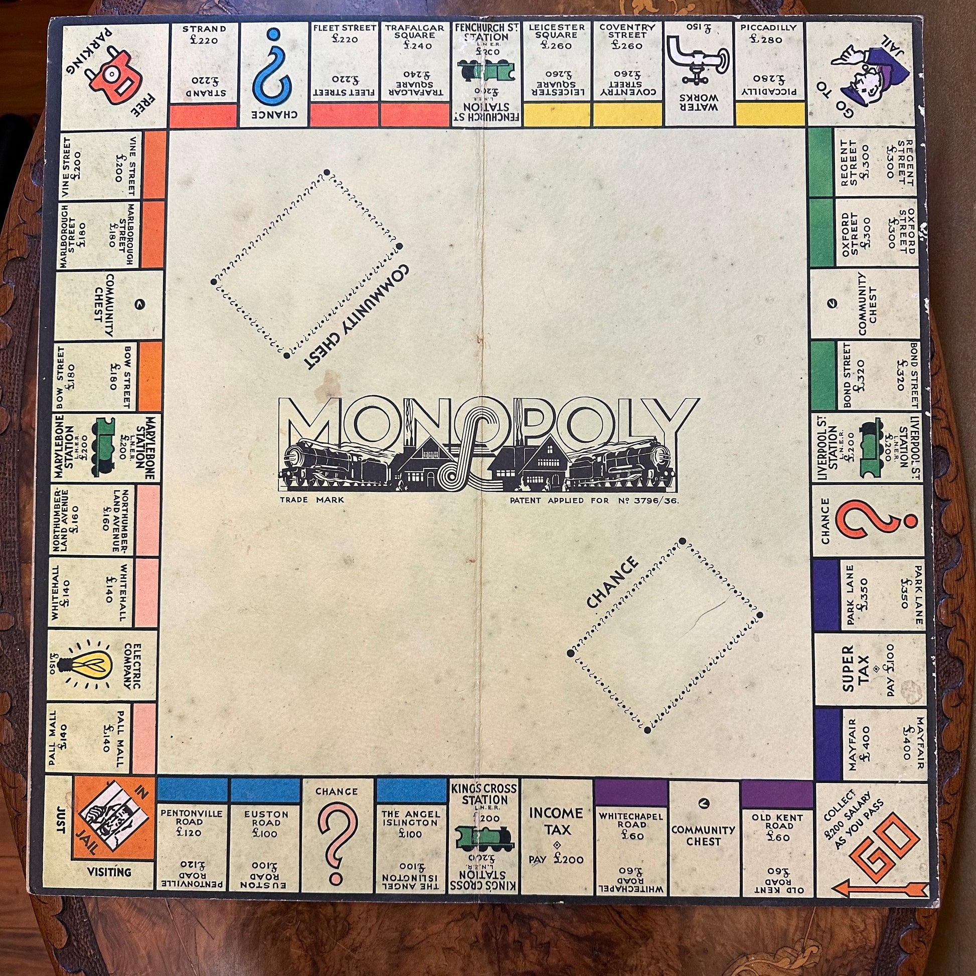 Classic Australia Edition 1943/1947 Monopoly Board Only