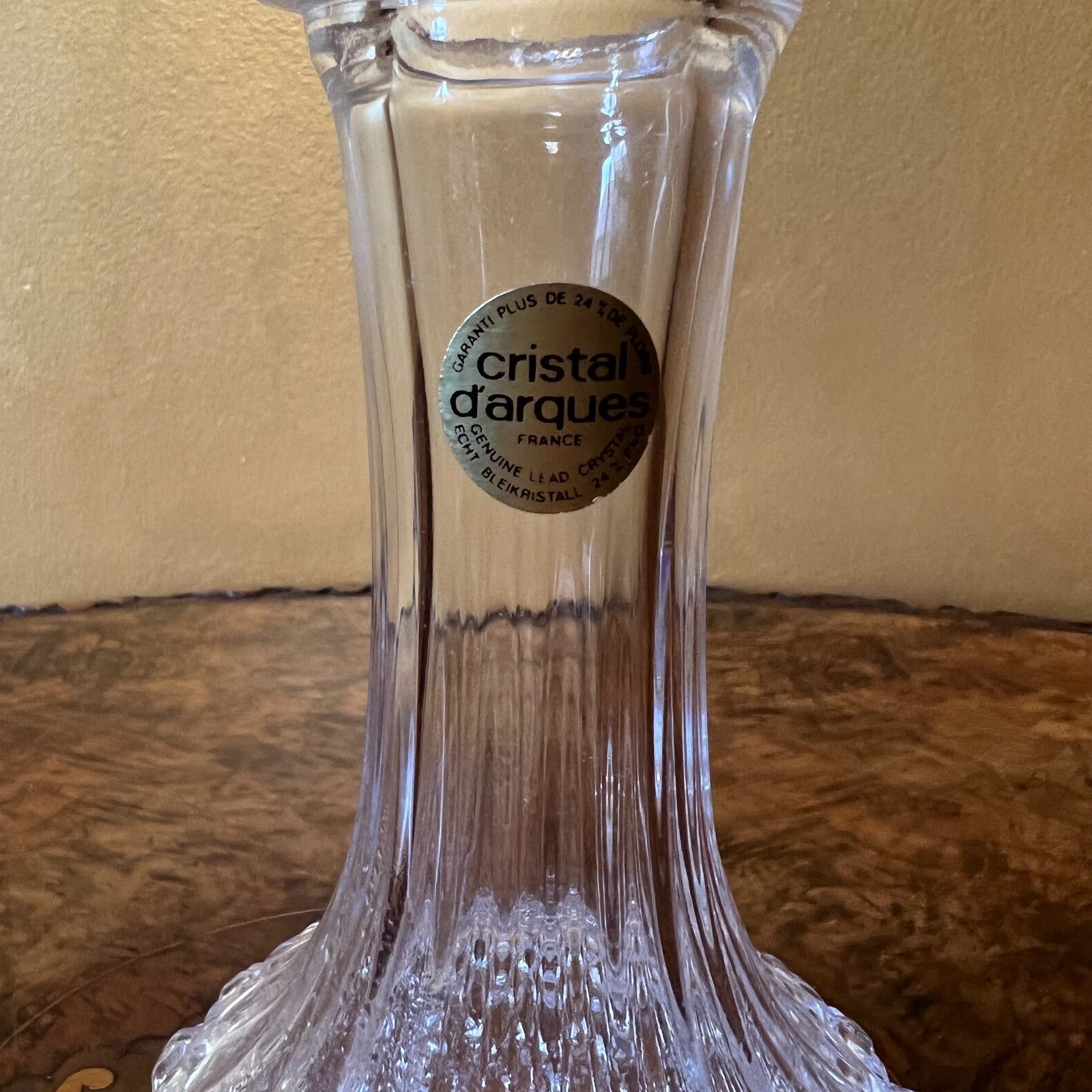 Cristal D'Arques Diamond Cut Decanter