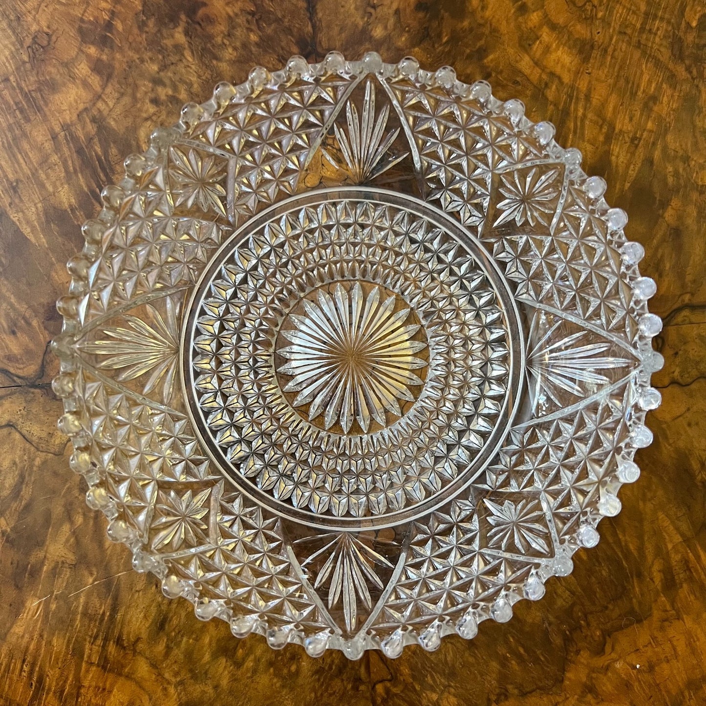 Crystal Round Bowl Vintage