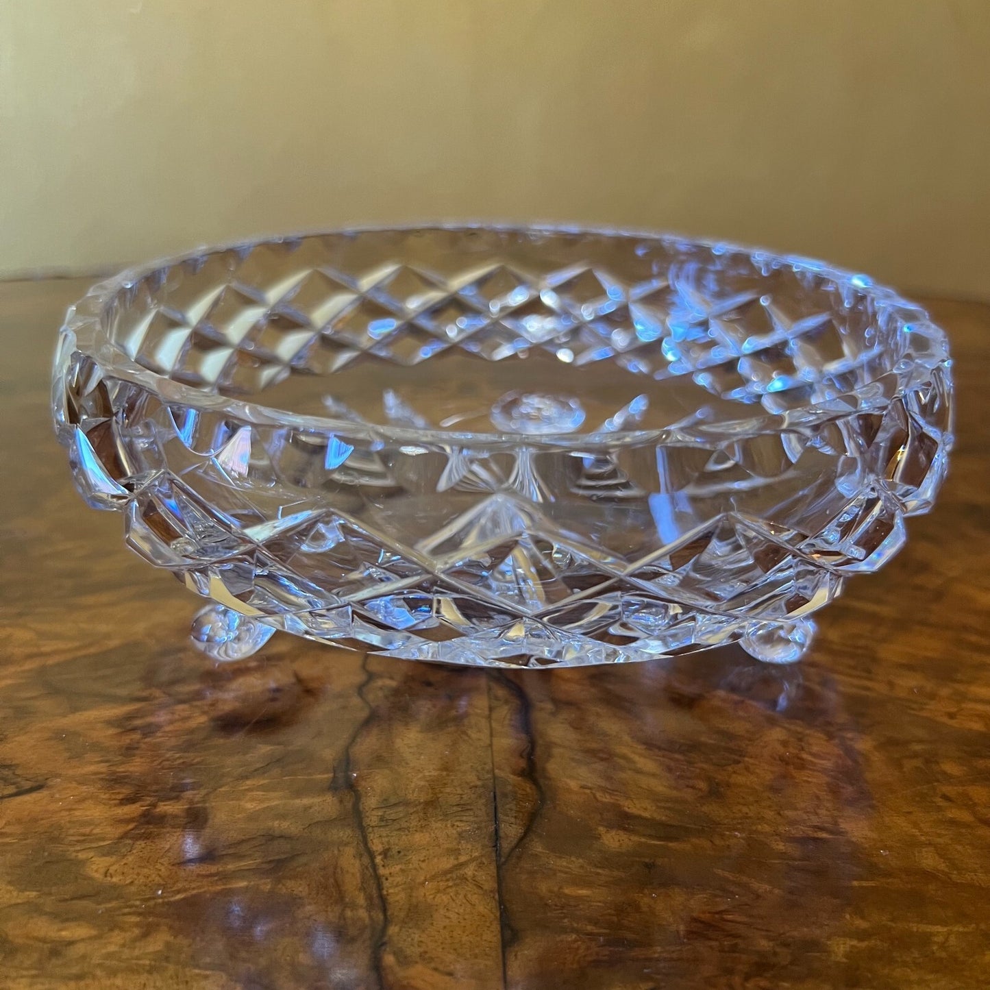 Vintage Crystal Shallow Bowl