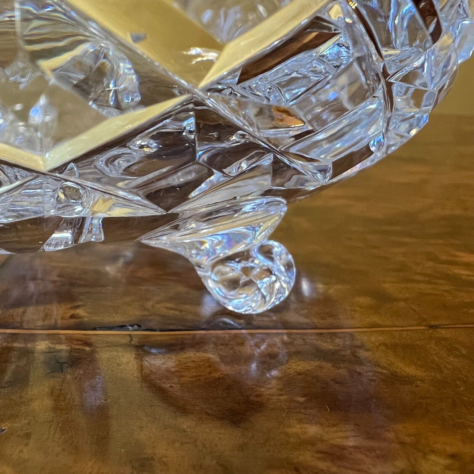 Crystal Shallow Bowl Vintage