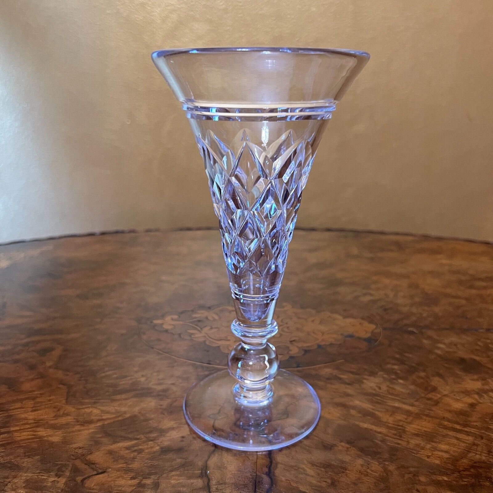 Crystal Trumpet Shape Vase