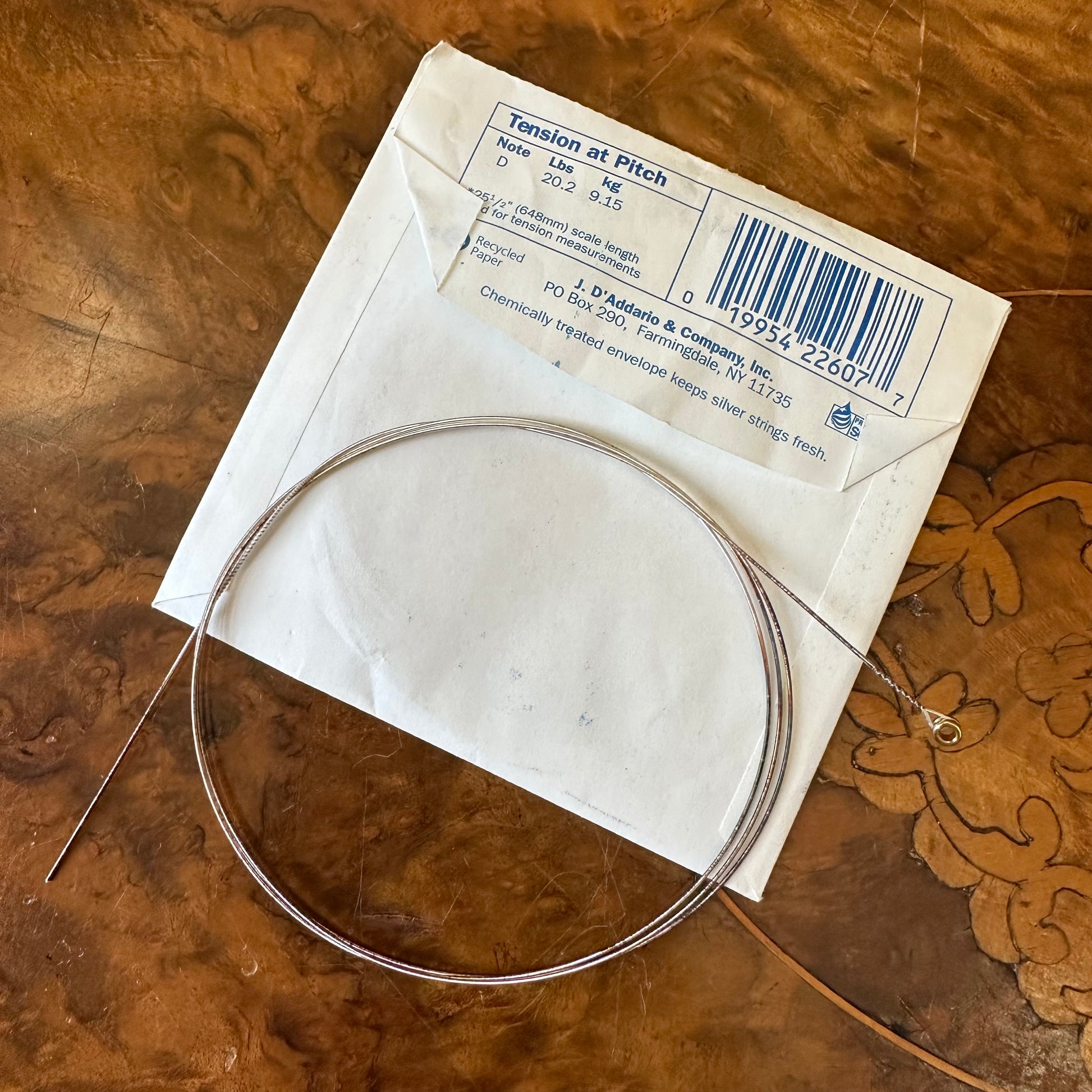 D'Addario Guitar String J4004 .028 Folk Guitar D-4th Silk & Steel Single