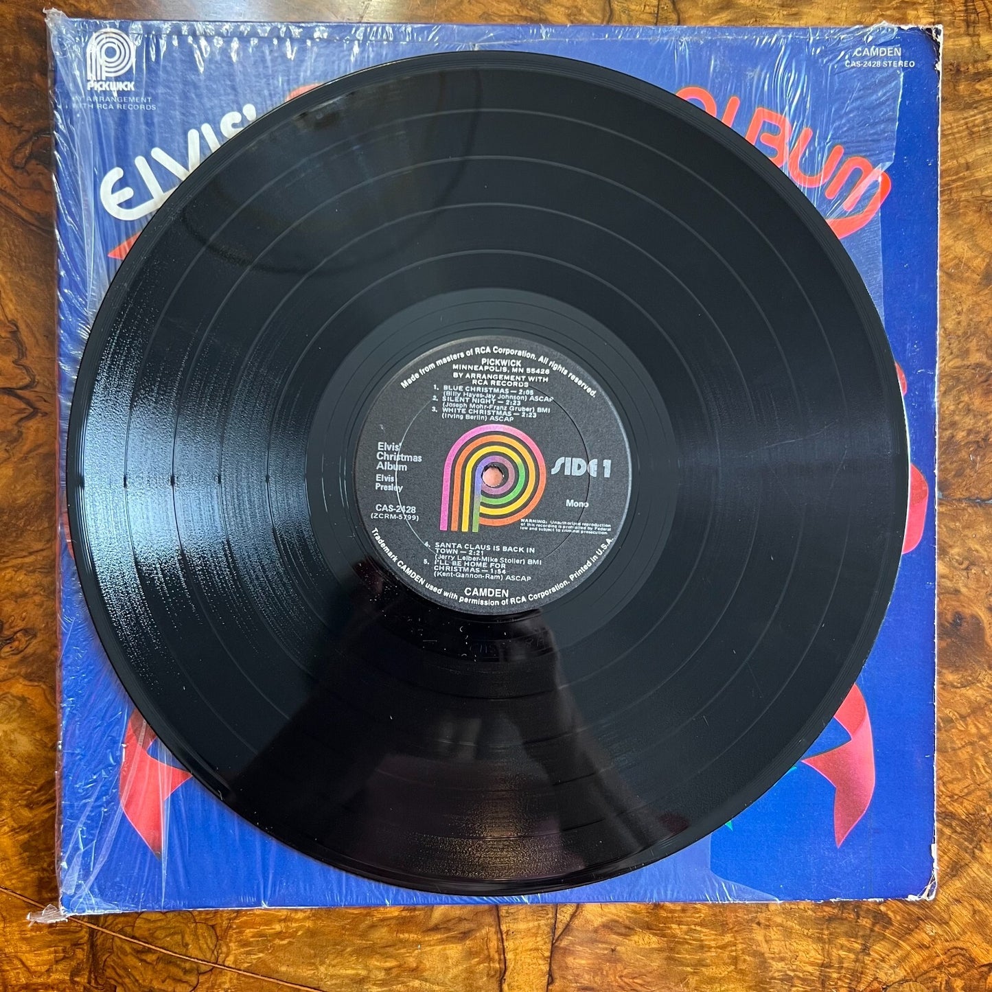 Elvis Presley Christmas Album Record Side 1