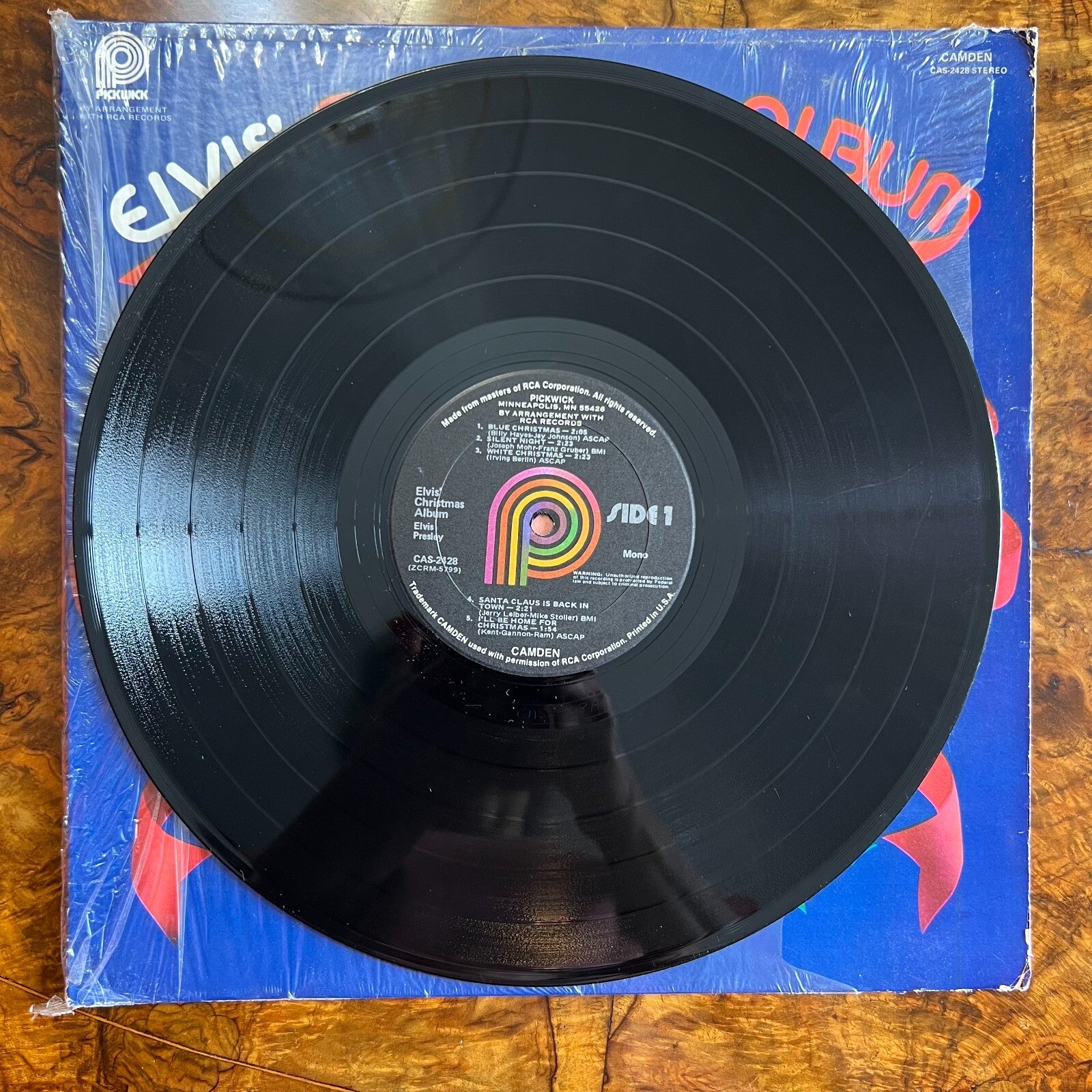 Elvis Presley Christmas Album Record Side 1