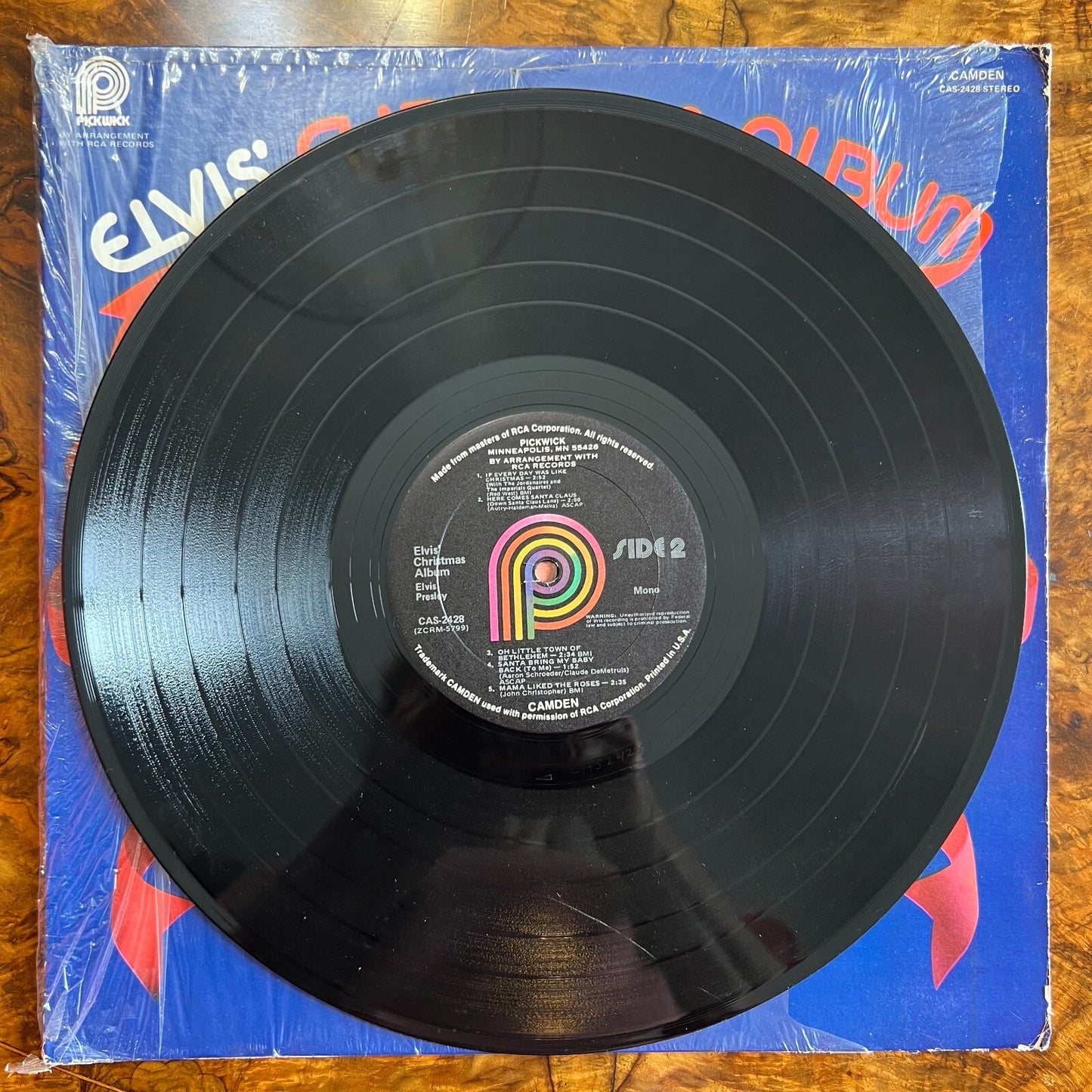 Elvis Presley Christmas Album Record Side 2