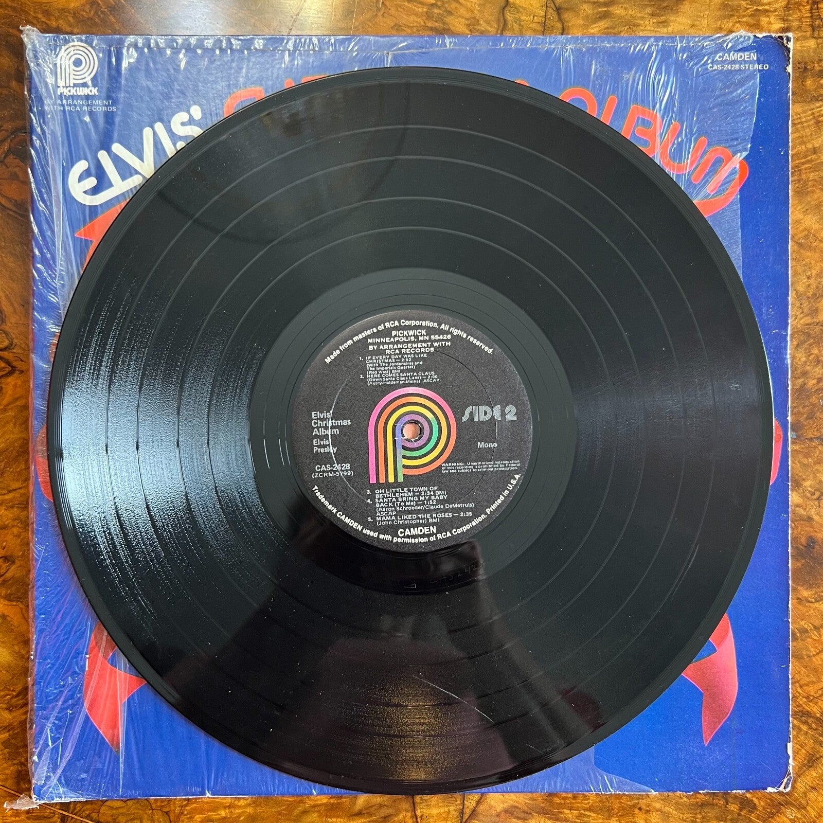 Elvis Presley Christmas Album Record Side 2