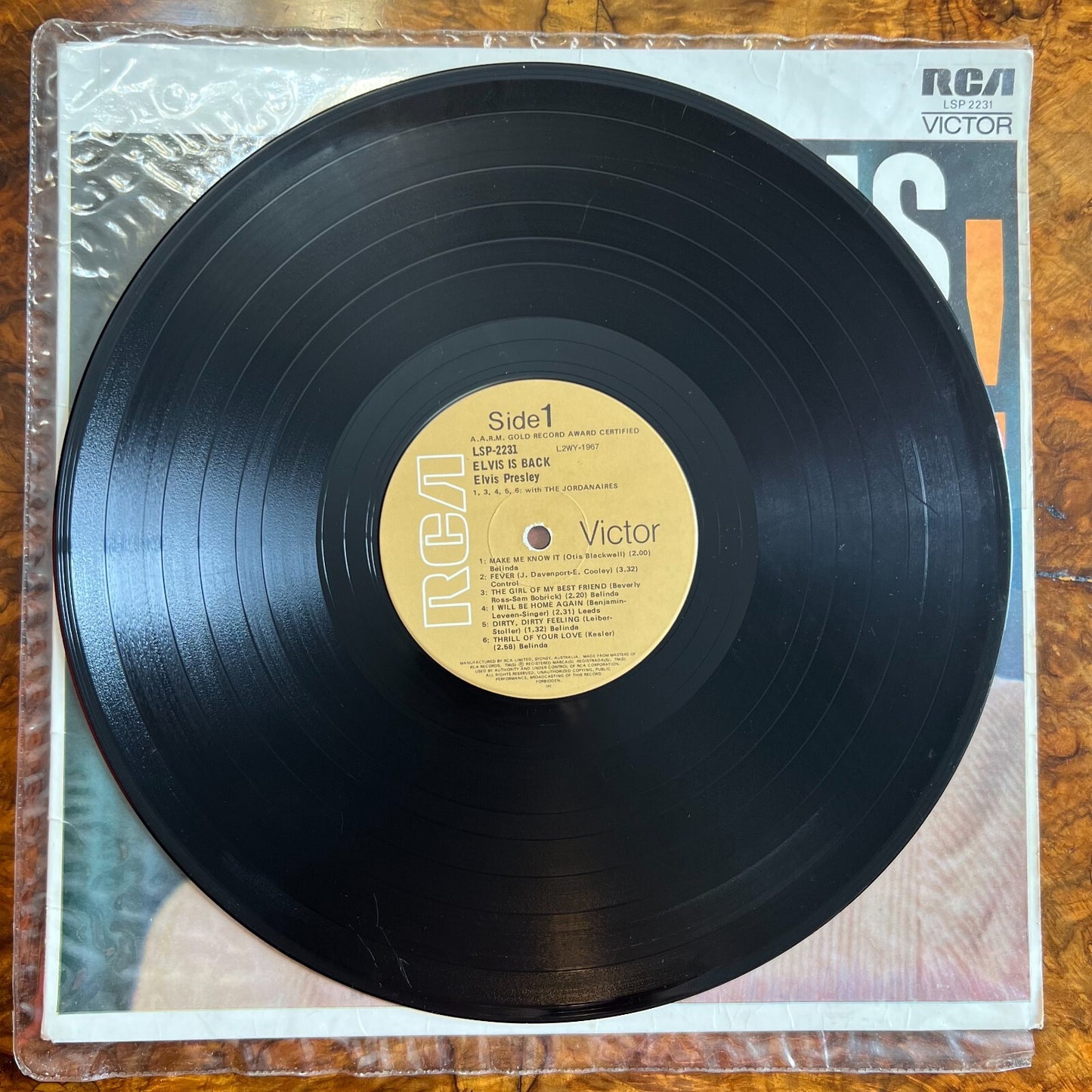 Elvis Presley Is Back Record Side 1