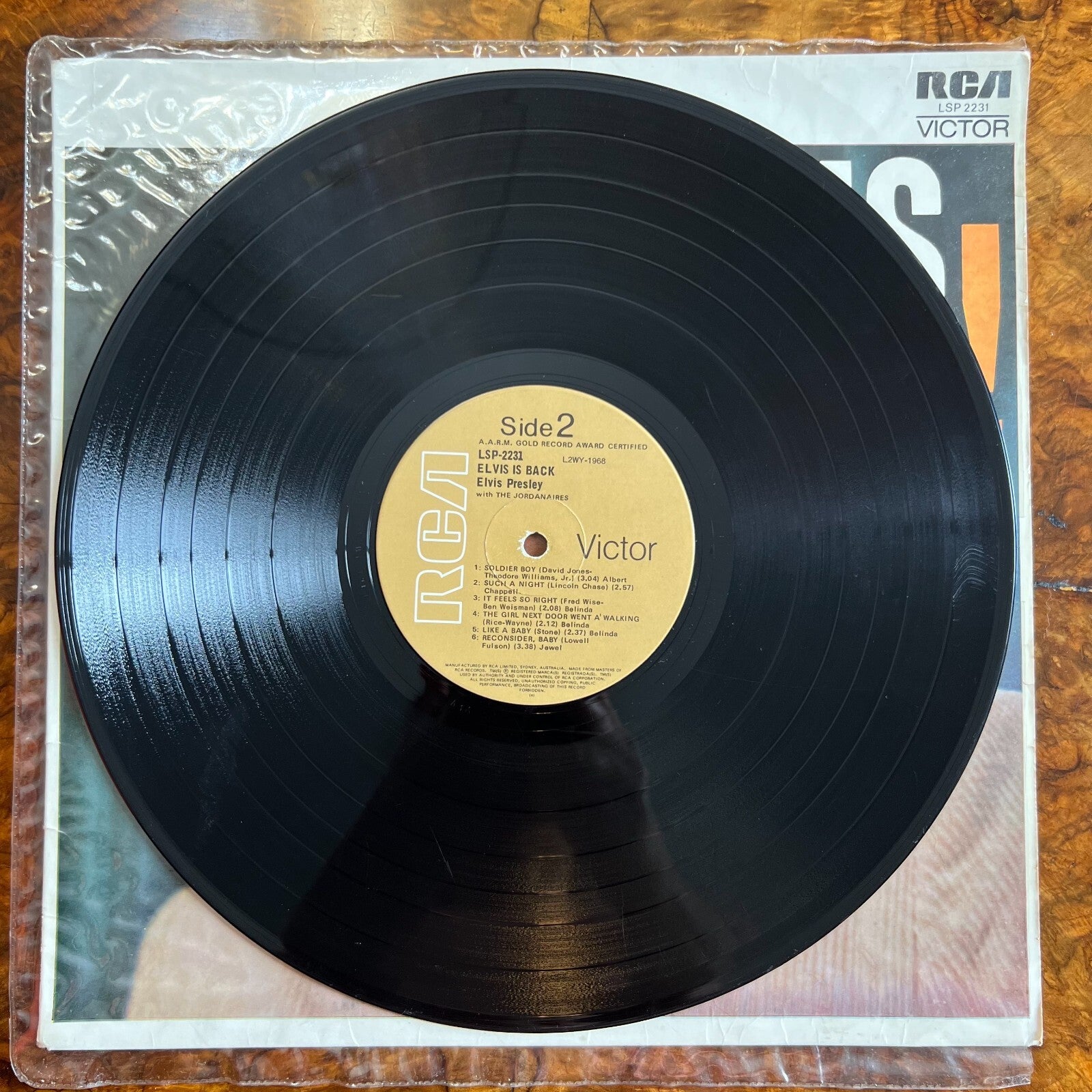 Elvis Presley Is Back Record Side 2