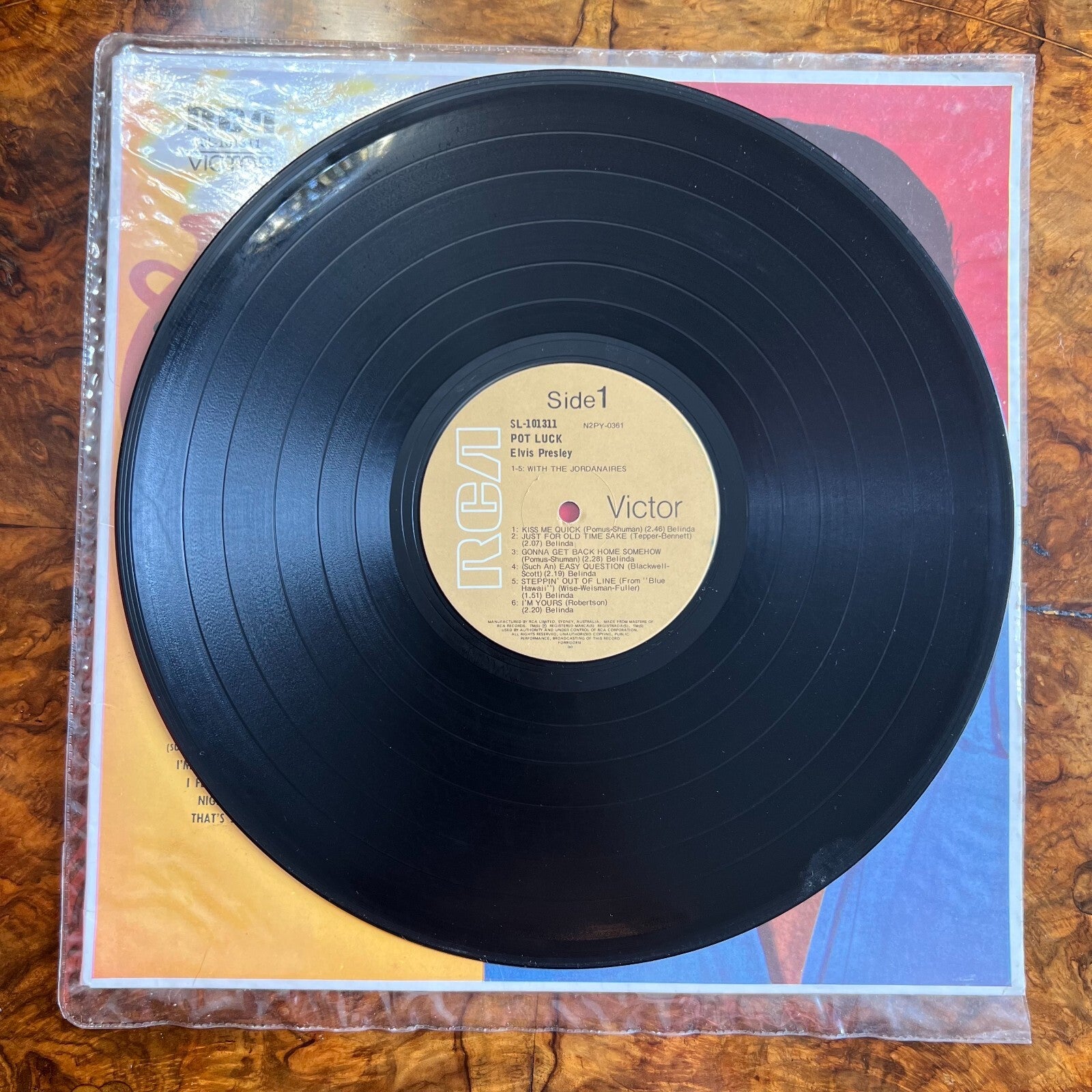 Elvis Presley Pot Luck Record Side 1