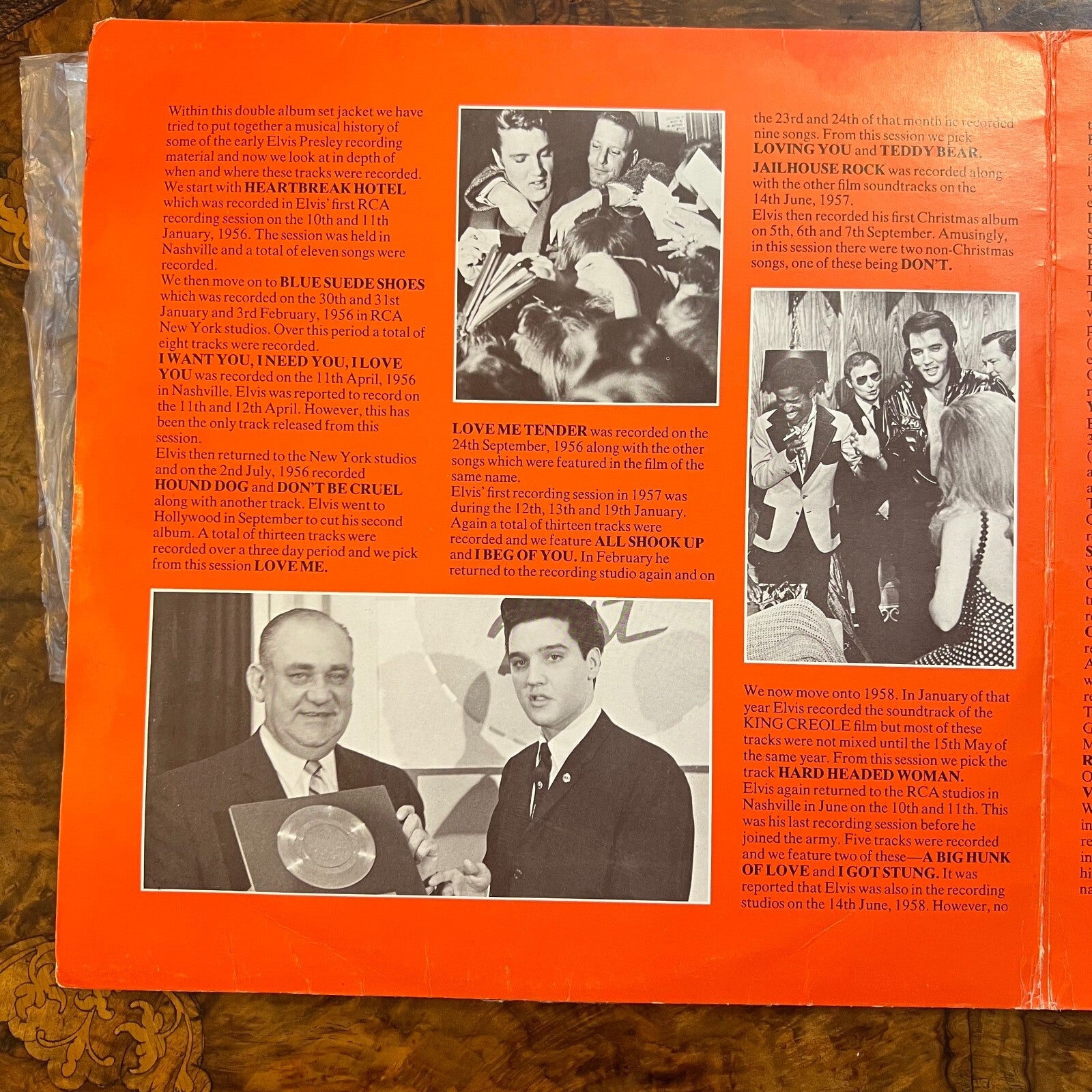 Elvis Presley Rock N On Vinyl Record