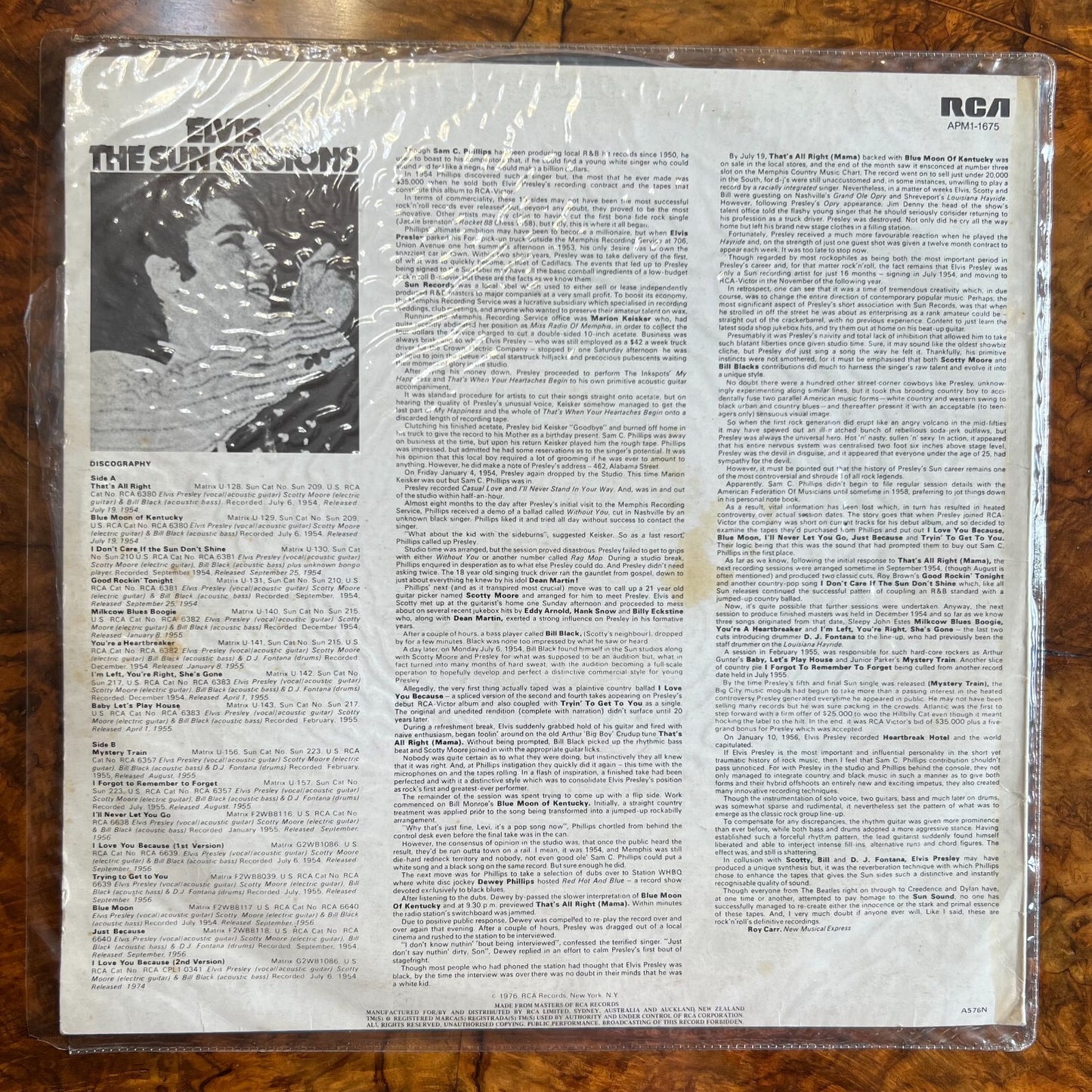 Elvis Presley The Sun Session Vinyl