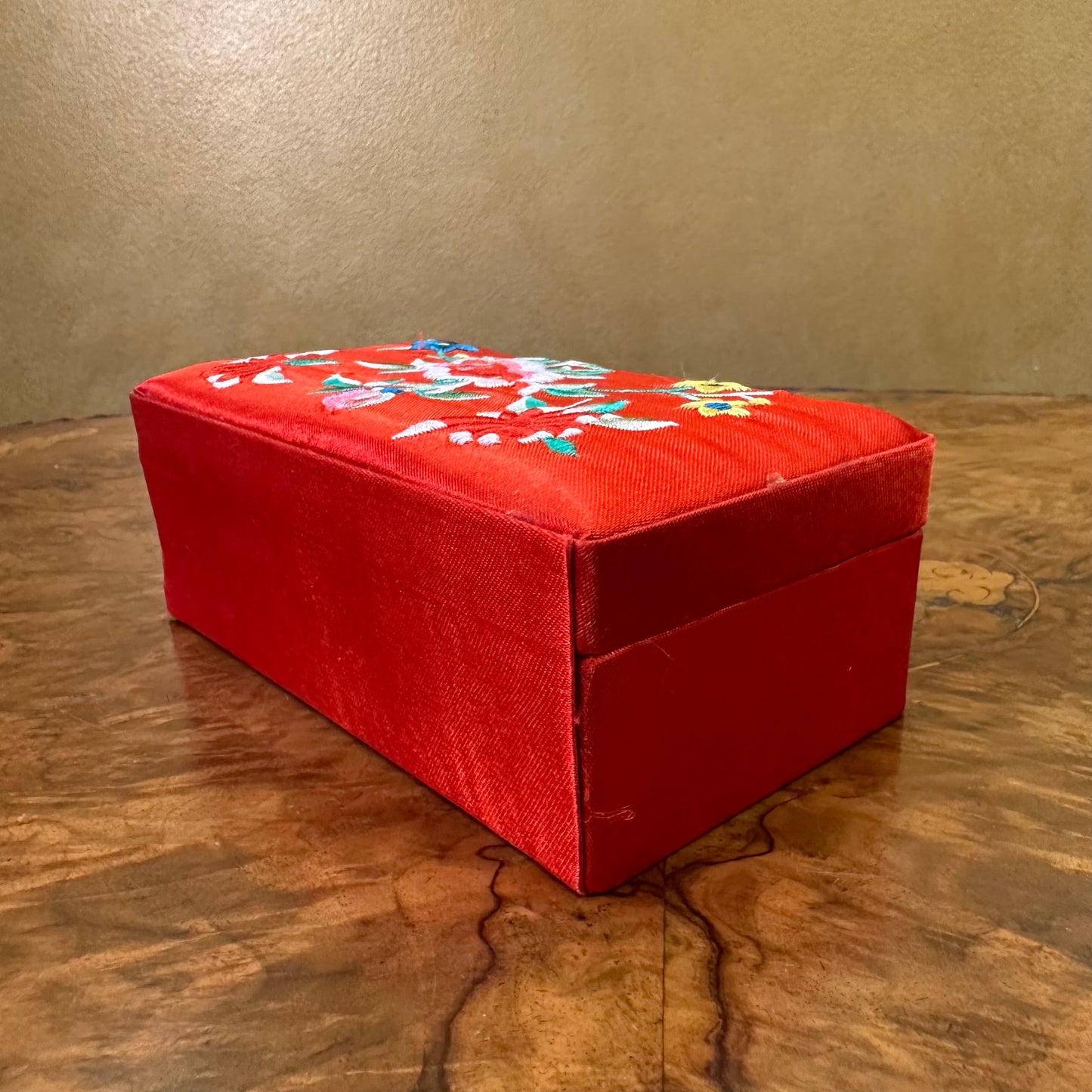 Embroidery Floral Jewellery Box