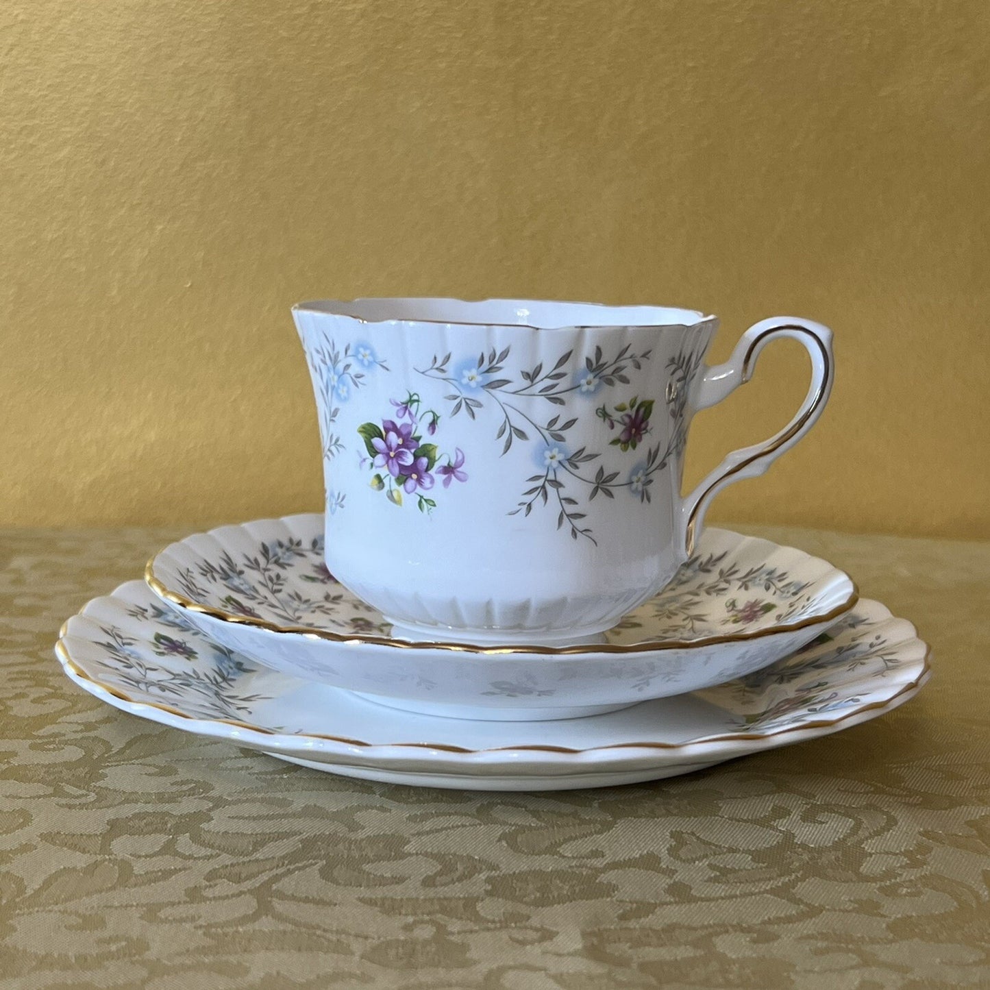 Enchanting Royal Staffordshire Tea Cup Trio Set