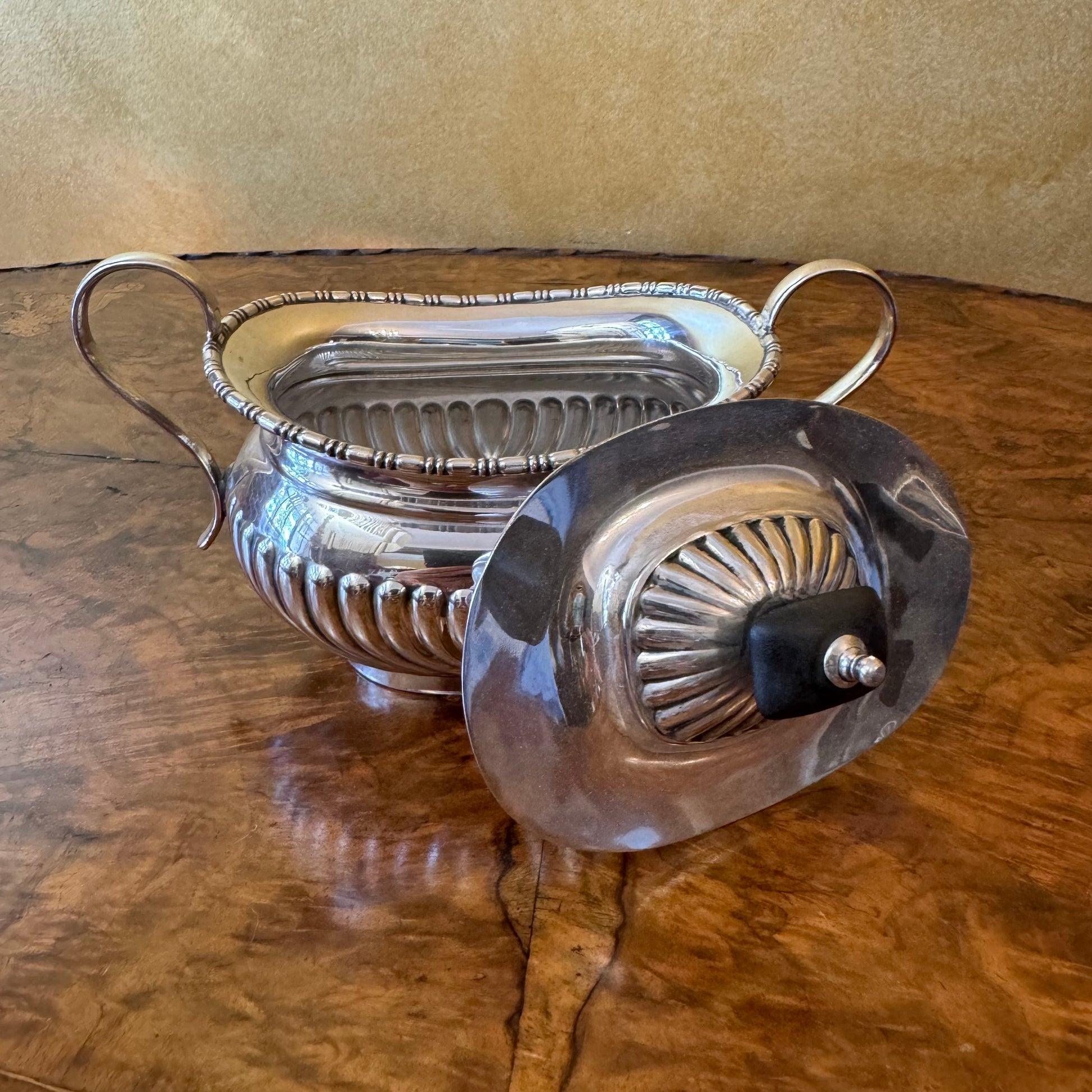 English_Silver_Plated_Sugar Bowl