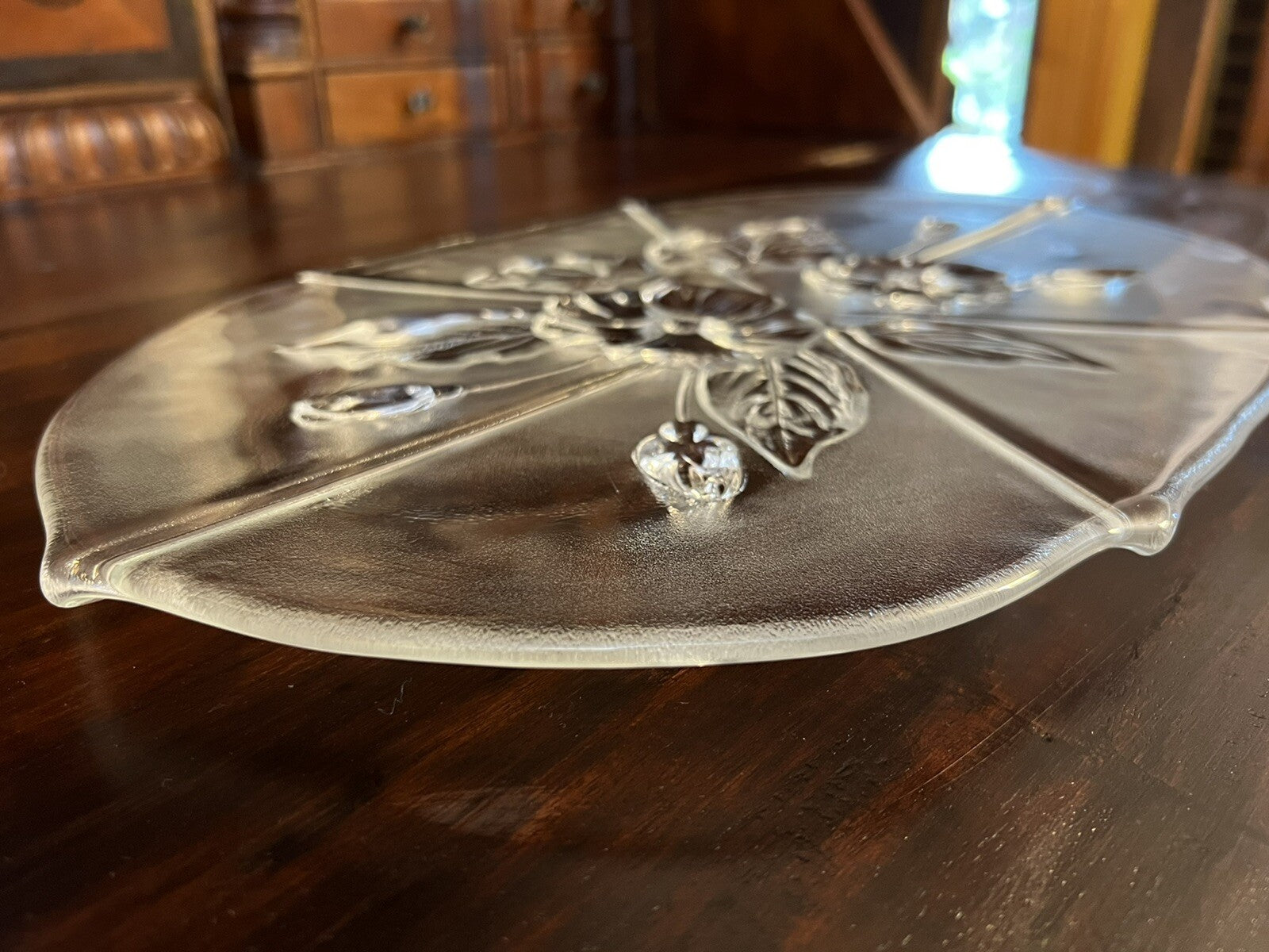 Floral Glass Detail Platter