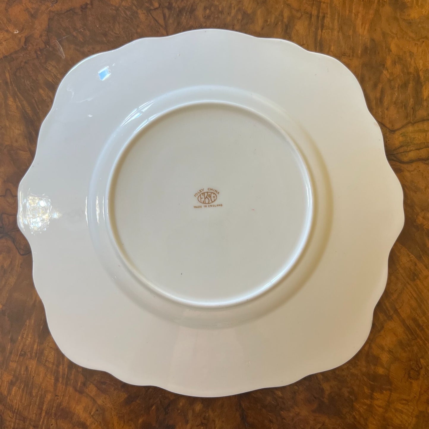 Foley Gold Print Cake Plate