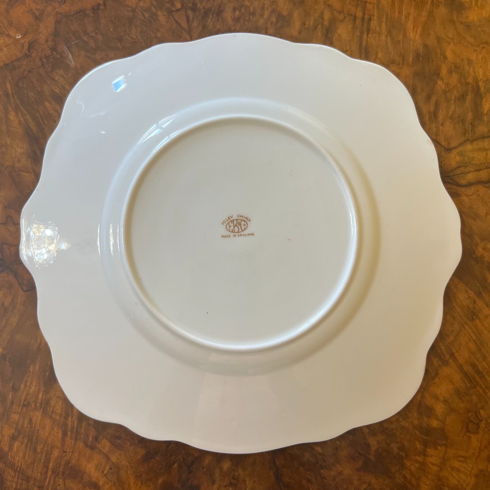 Foley Gold Print Cake Plate