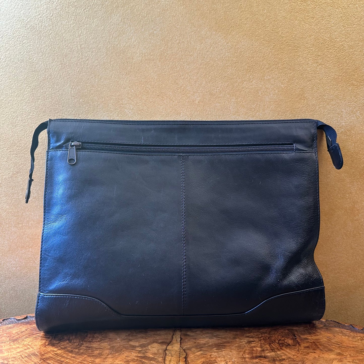 Genuine Black Cowl Hide Leather Laptop Bag