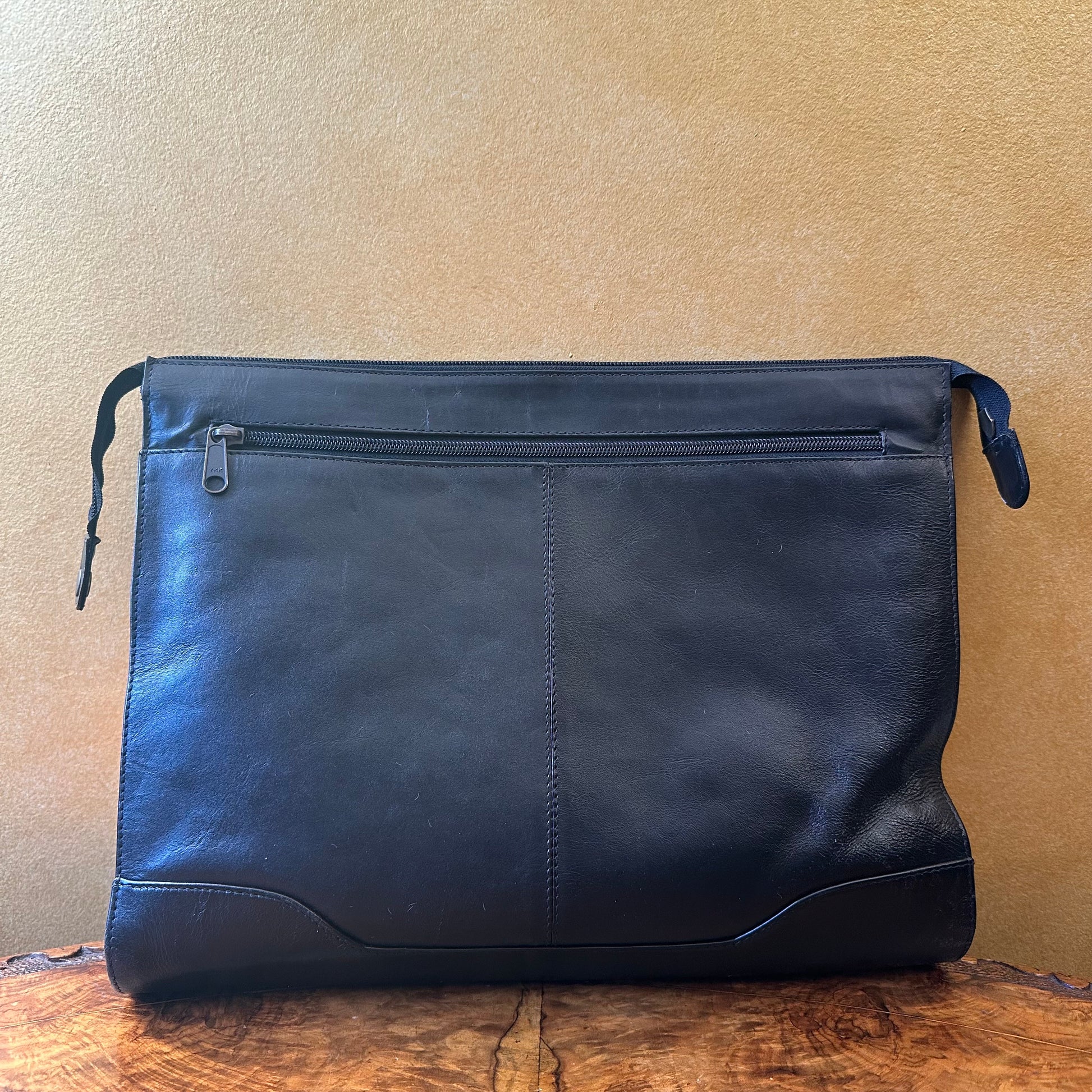 Genuine Black Cowl Hide Leather Laptop Bag