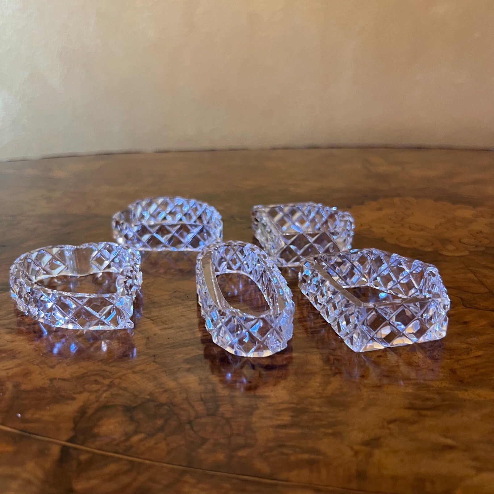 Glass Napkin Ring Set