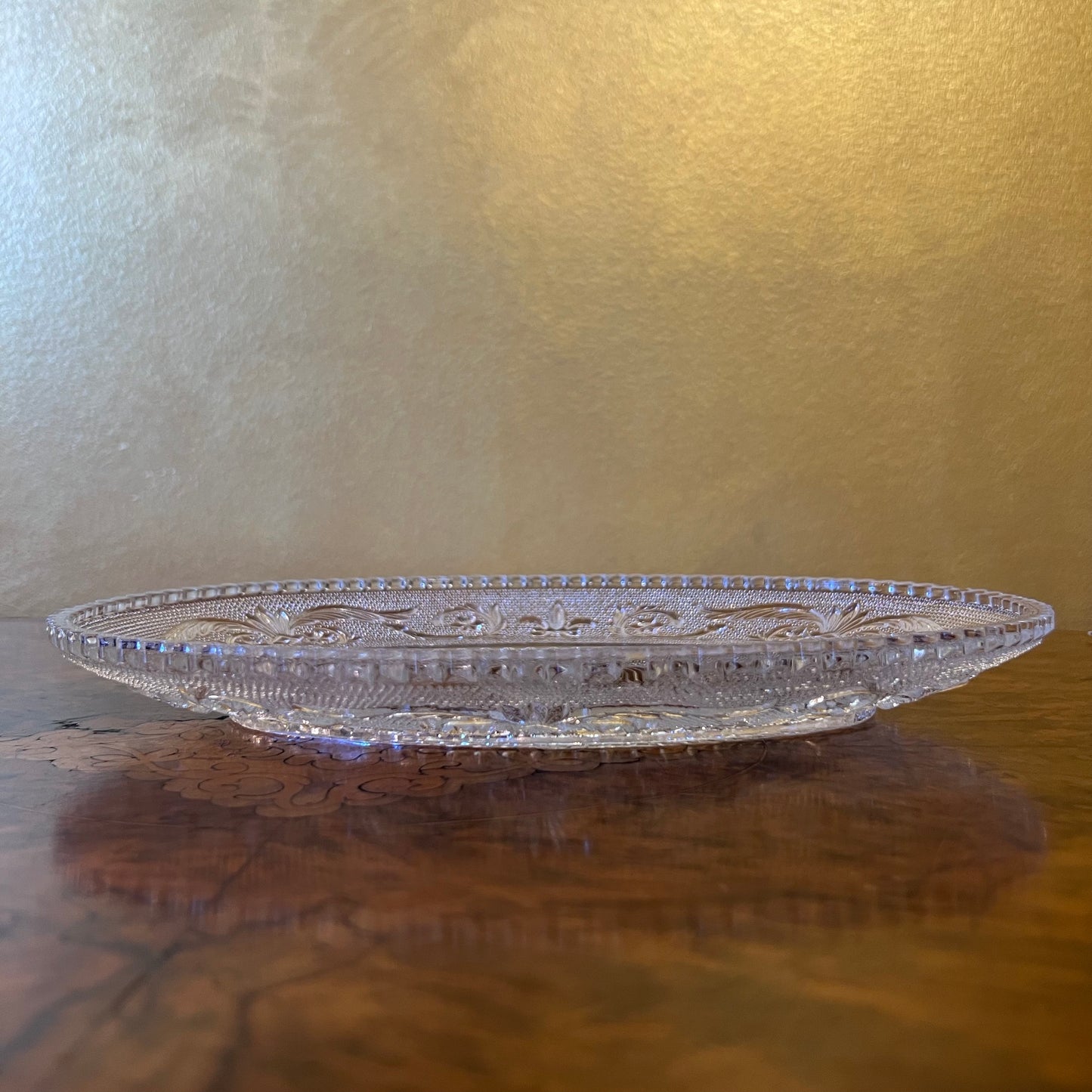 Glass Oval Tray Vintage