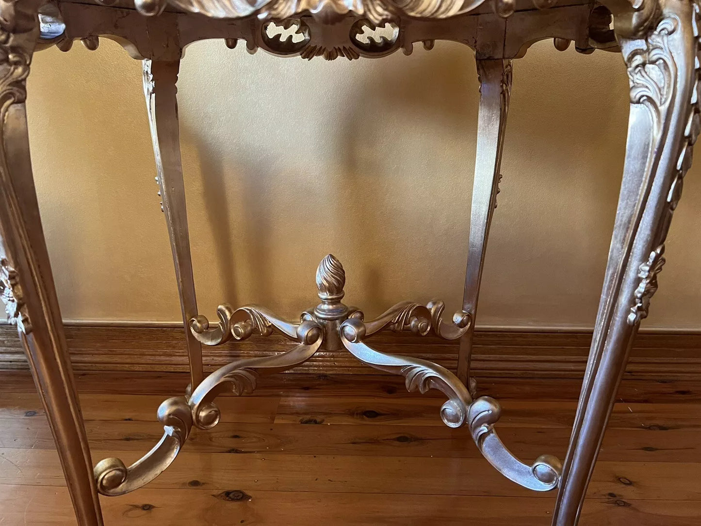 Gold Leaf Oval Table
