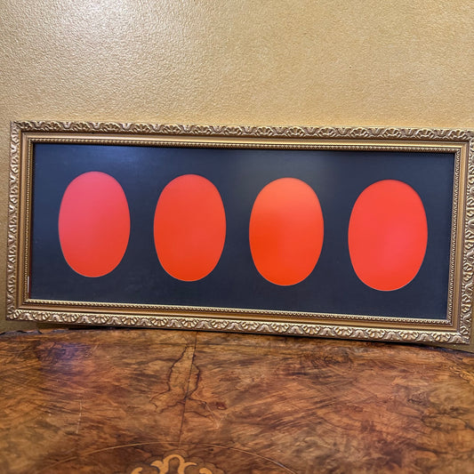 Gold Wooden Frame With Circle Cut For Photos