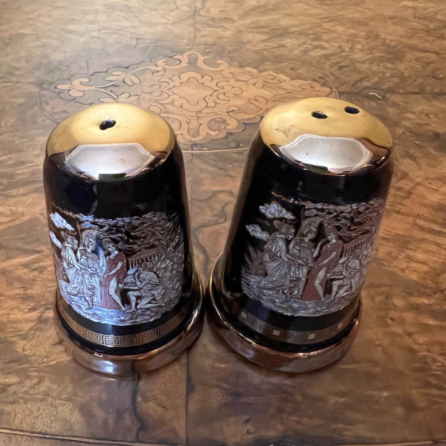 Greece 24k Gold Salt & Pepper Shaker