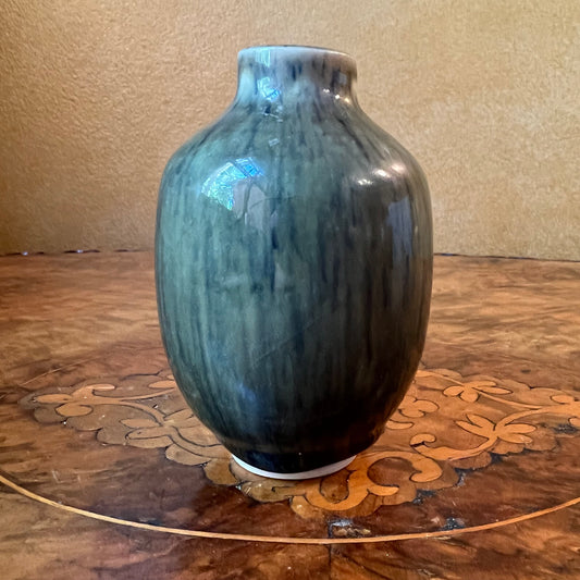 Grey blue pottery vase