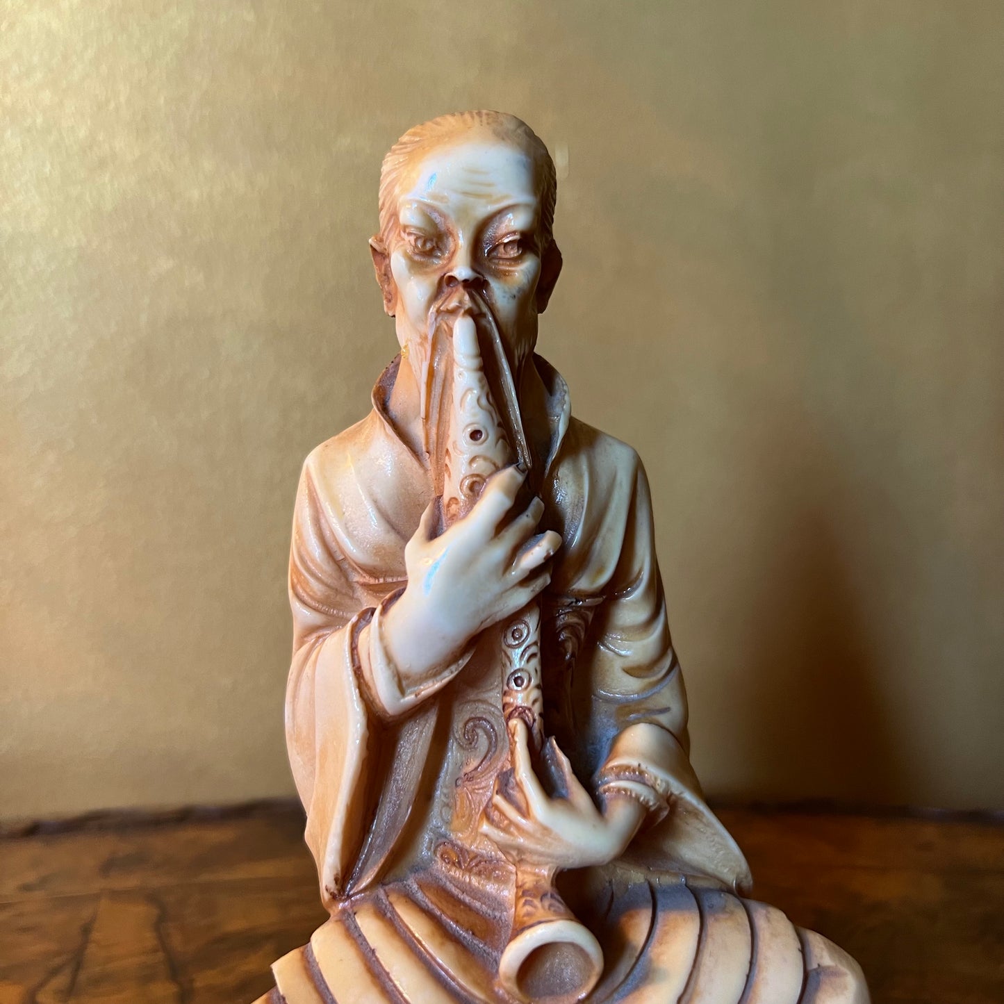 Vintage Resin Ashtray Statues Pair
