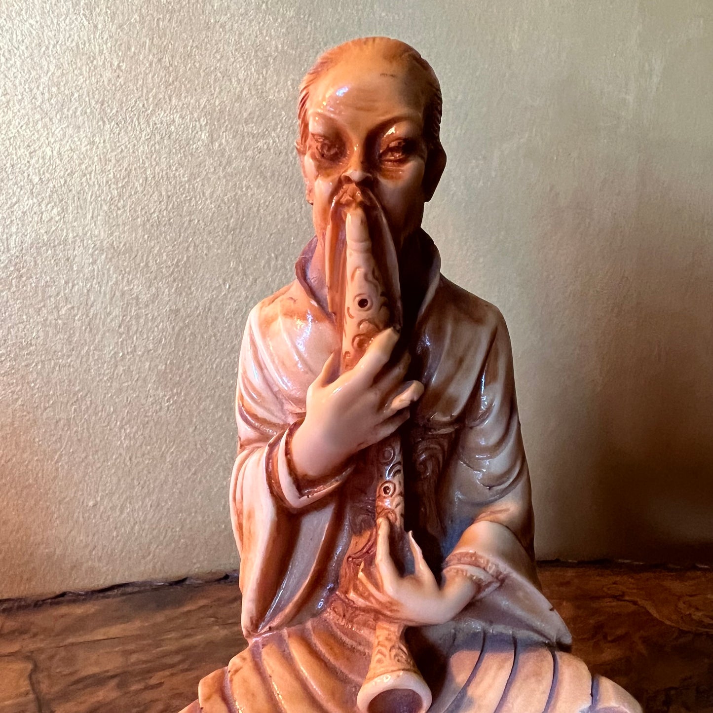 Vintage Resin Ashtray Statues Pair