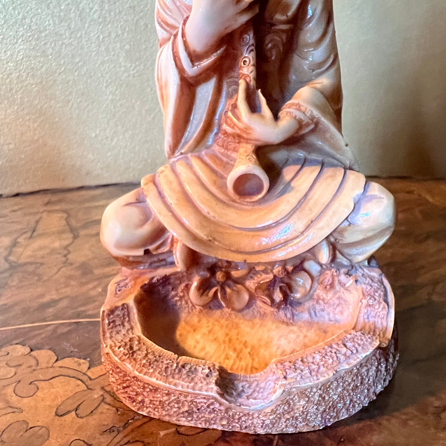 Vintage Resin Ashtray Statues Pair